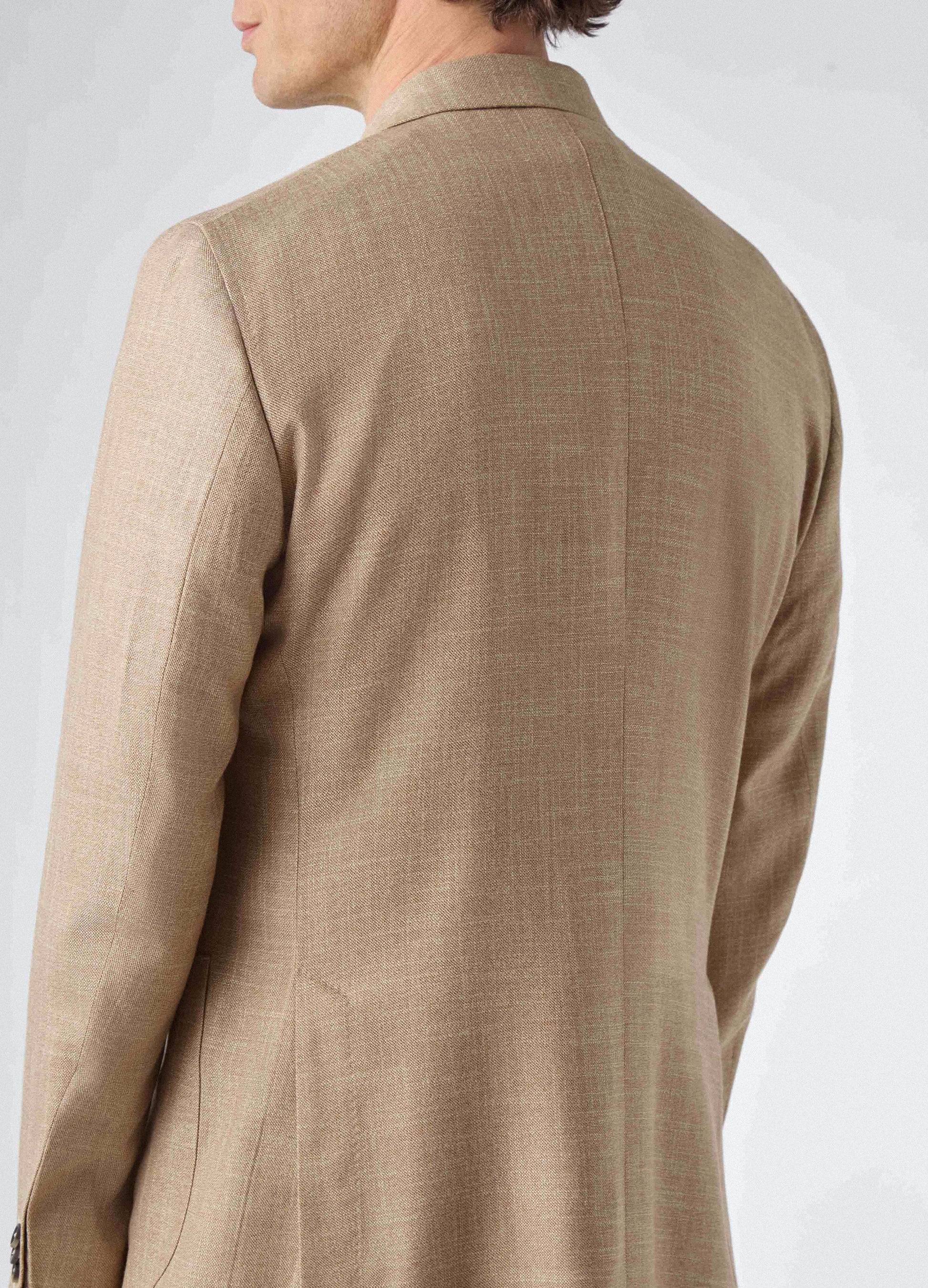 Don Sport Bamboo Hopsack Jacket - Sand | Berg & Berg