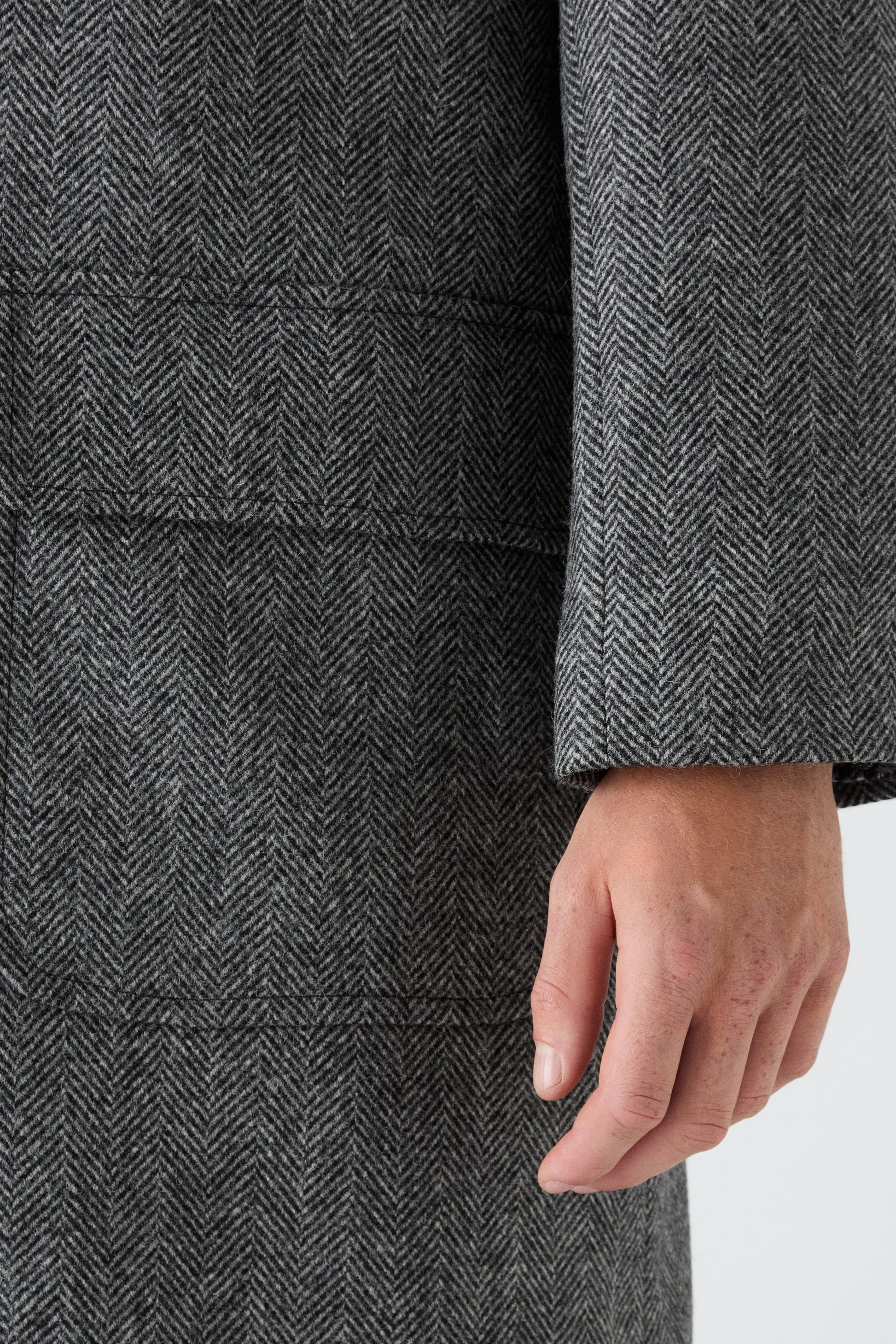 Nelson Tweed Raglan Coat - Grey | Berg & Berg