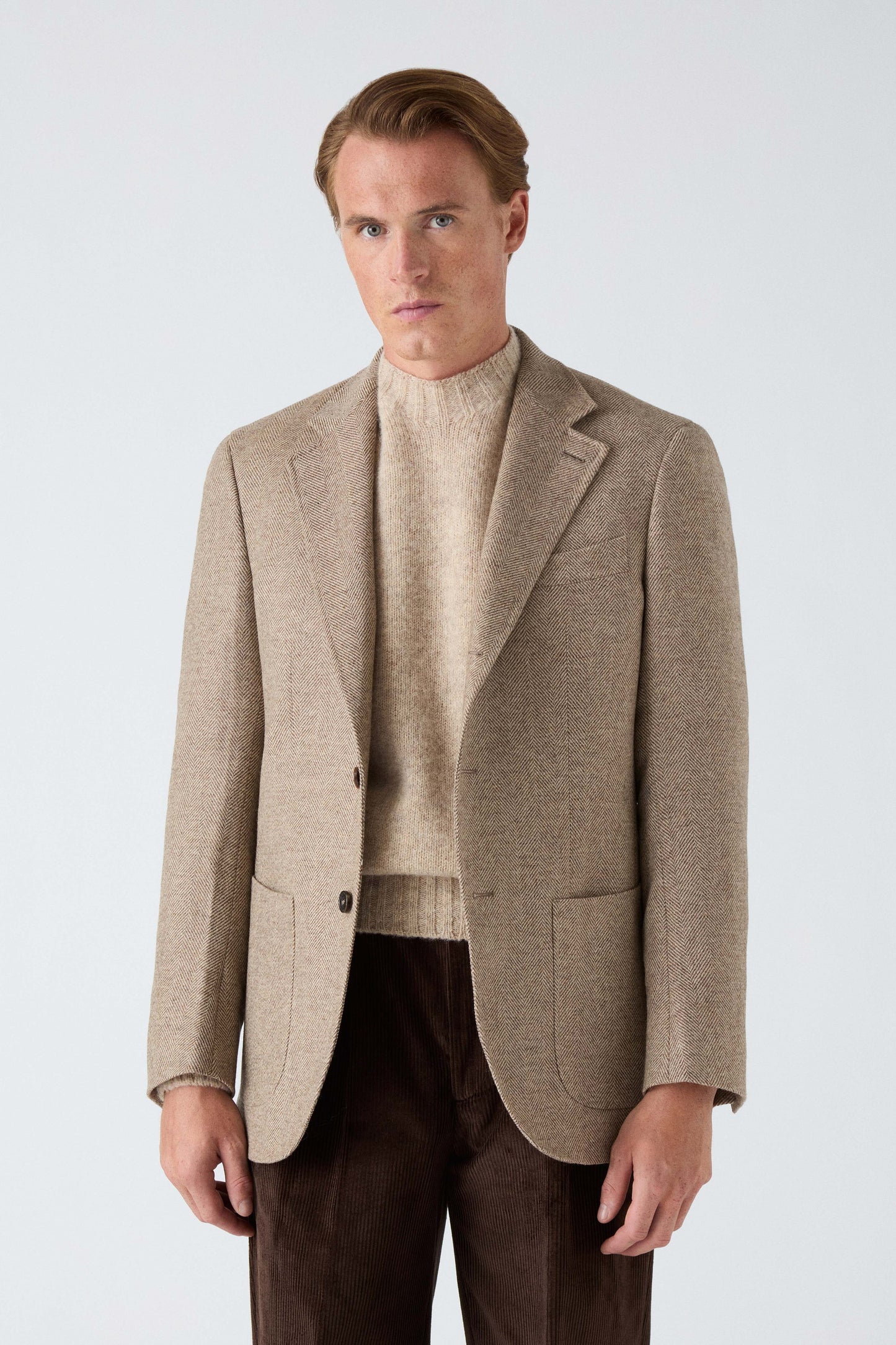 Dag Sport Herringbone Jacket - Oatmeal Berg & Berg