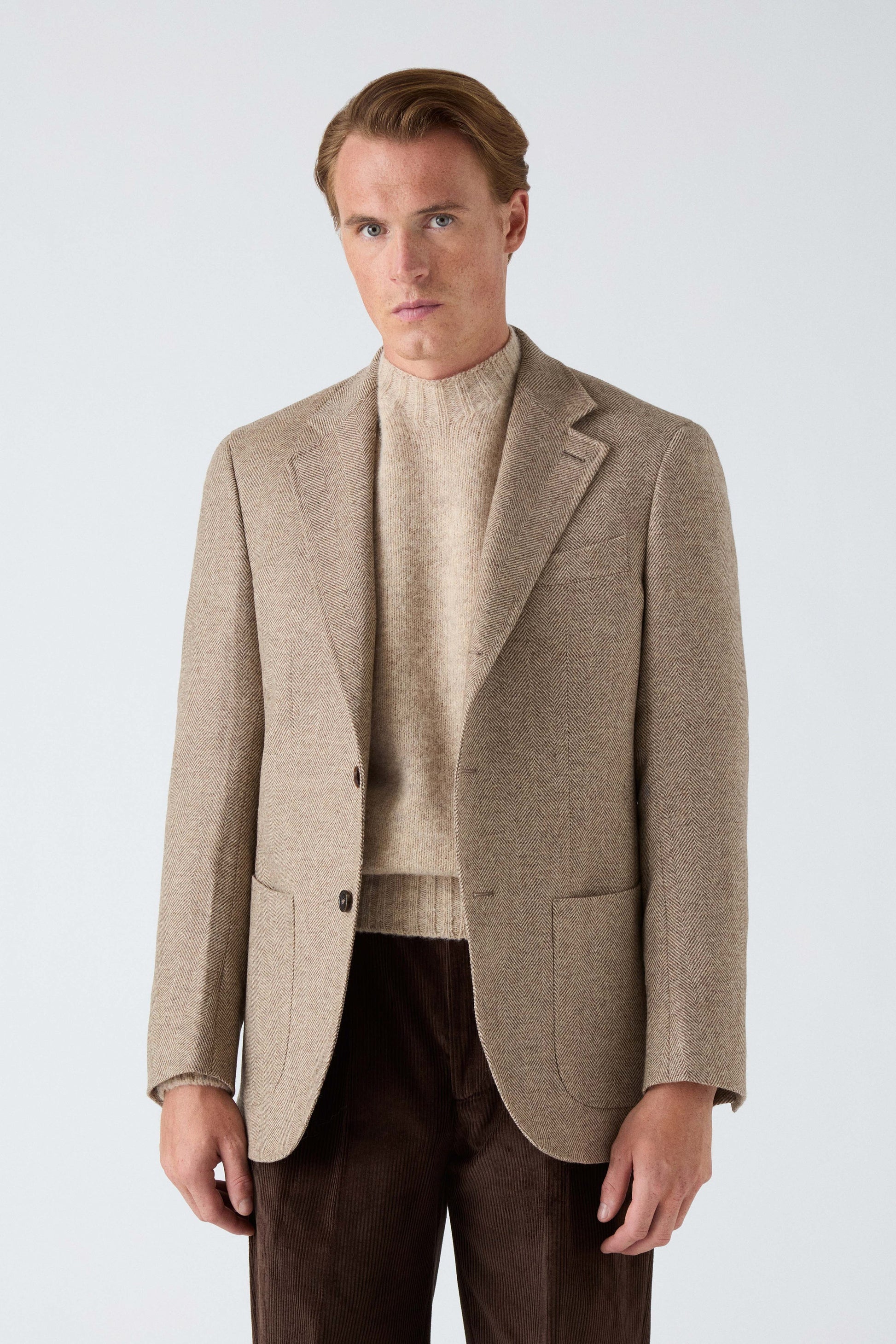 Dag Sport Herringbone Jacket - Oatmeal Berg & Berg