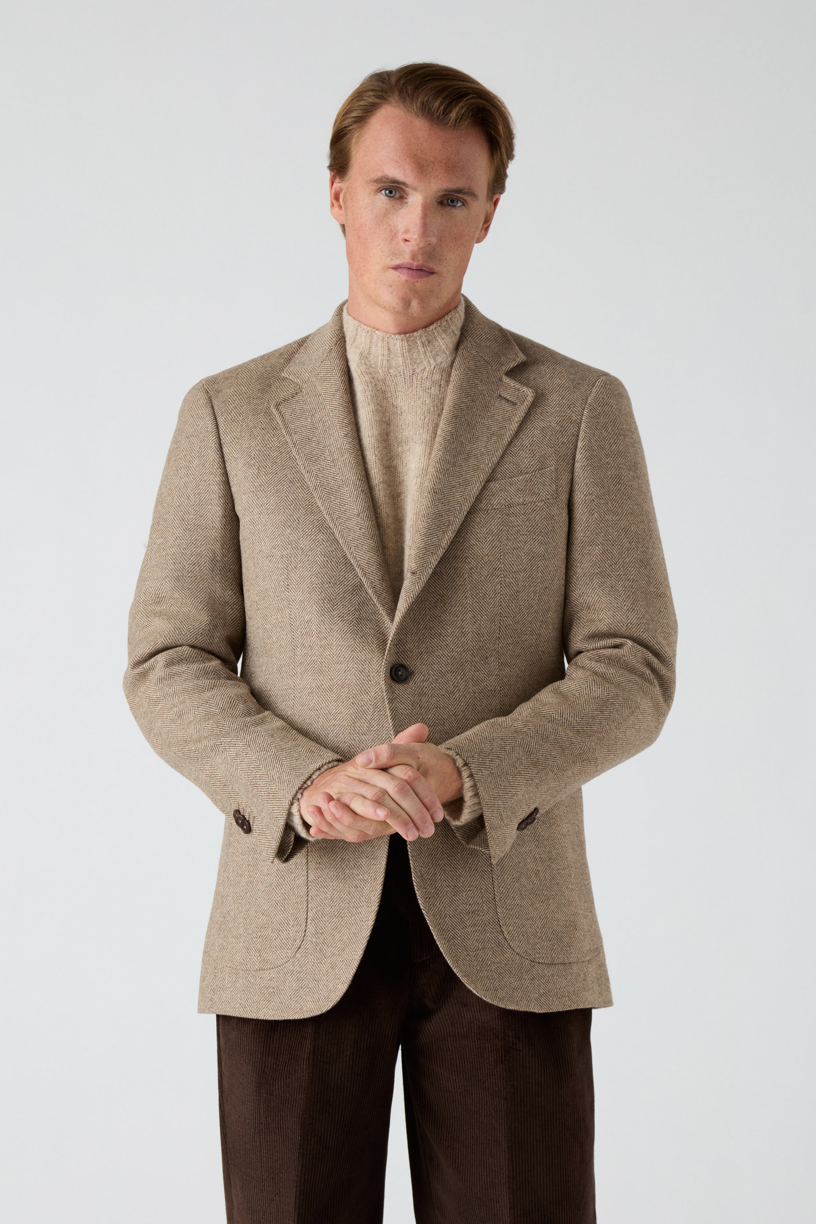 Dag Sport Herringbone Jacket - Oatmeal Berg & Berg