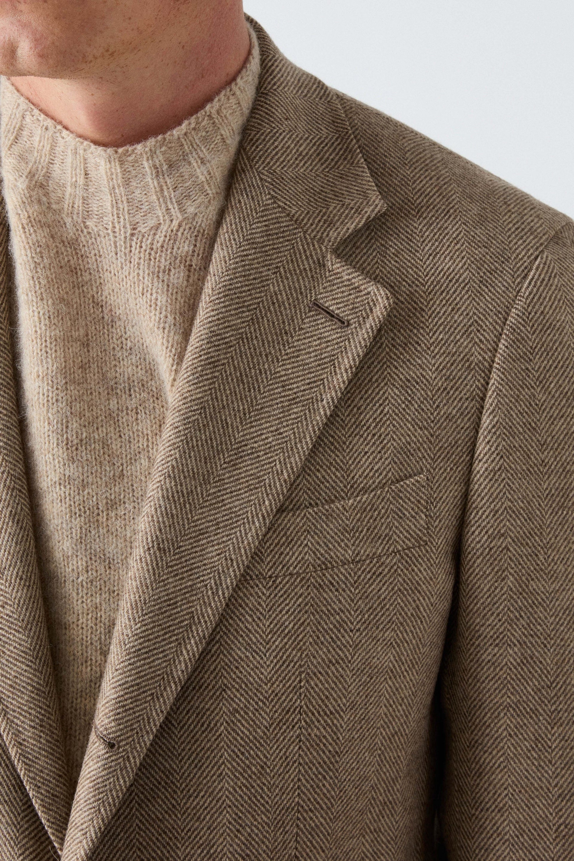 Dag Sport Herringbone Jacket - Oatmeal Berg & Berg
