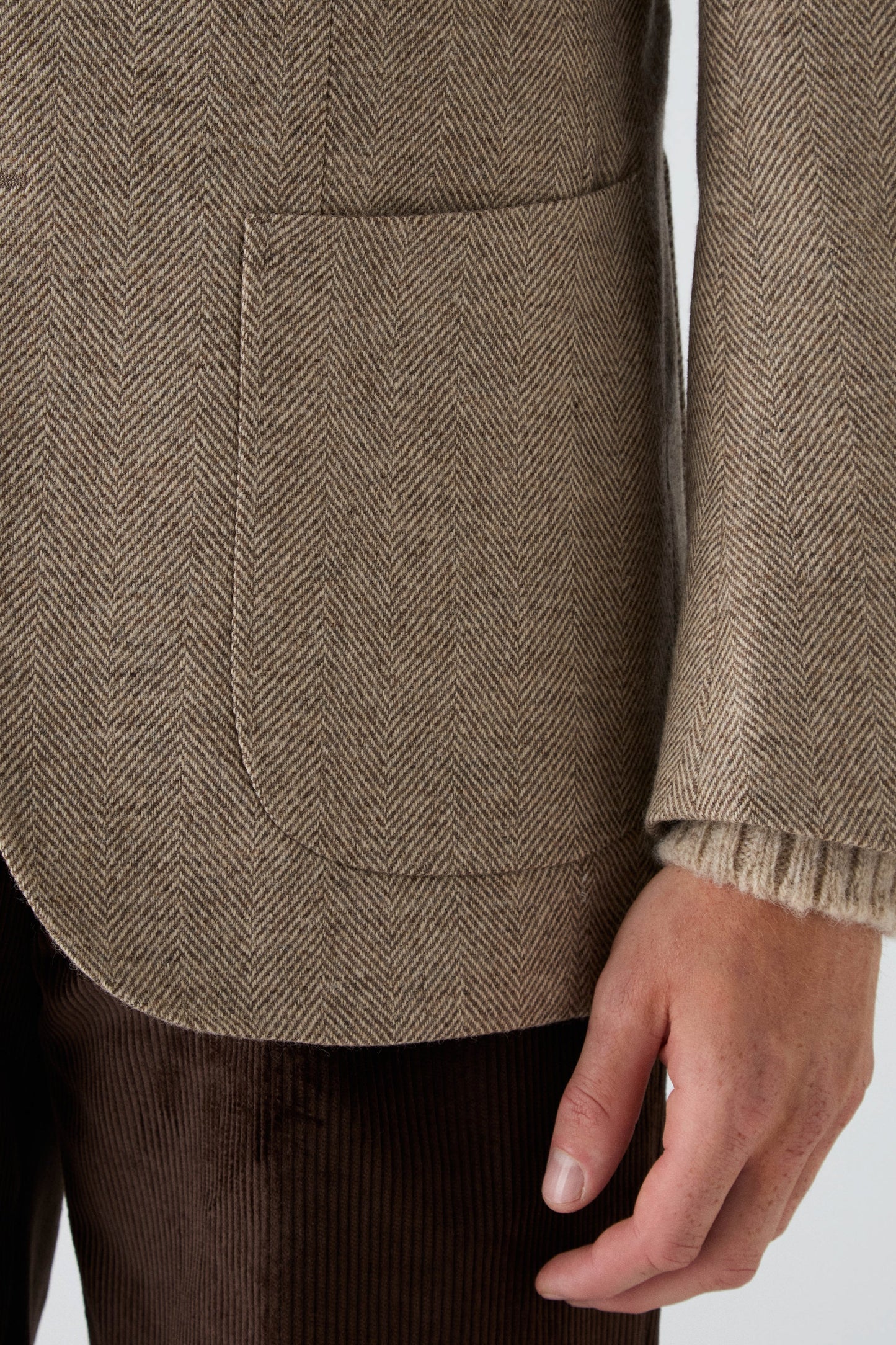 Dag Sport Herringbone Jacket - Oatmeal Berg & Berg