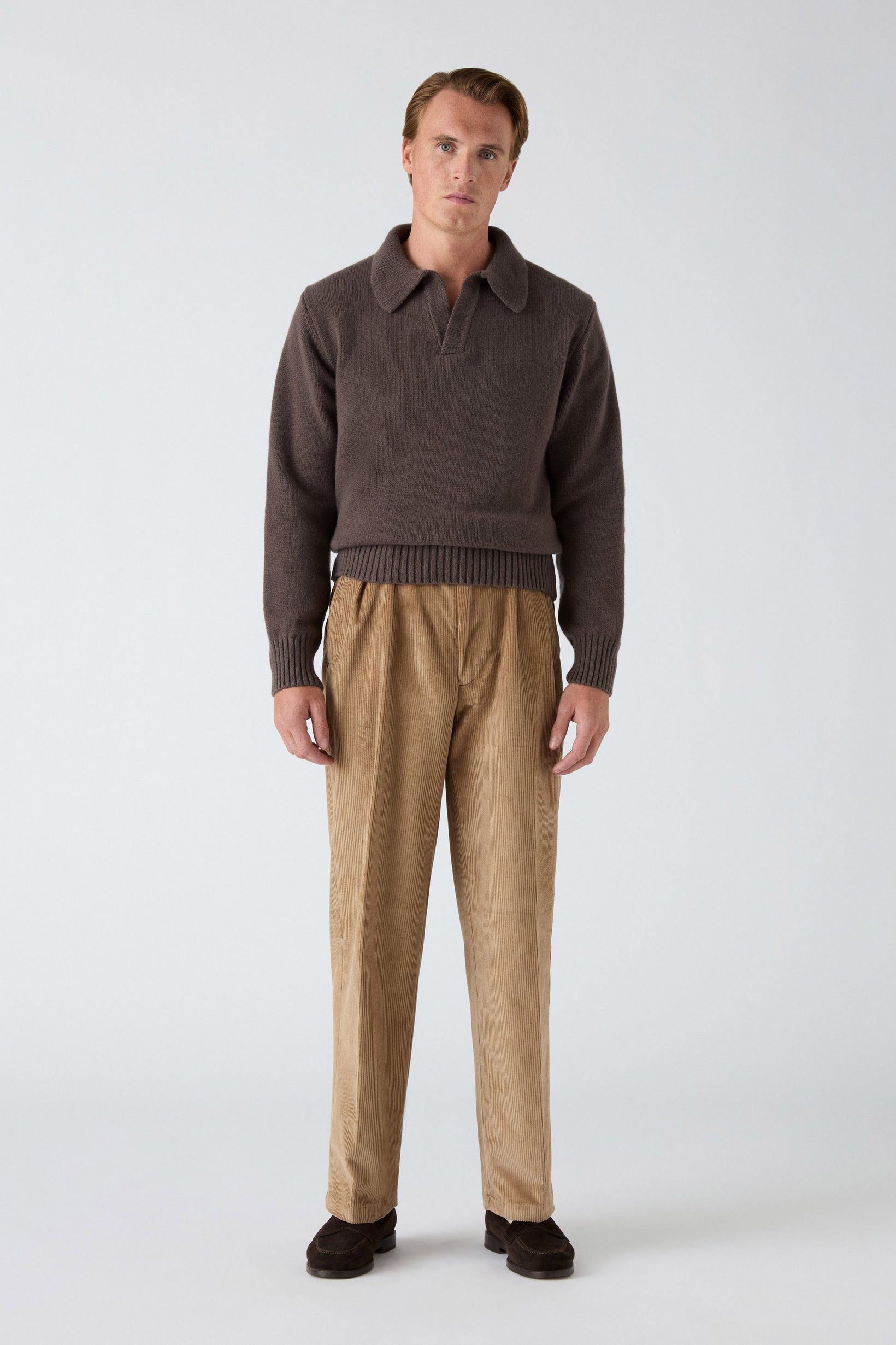 Antonello Corduroy Trousers - Fawn | Berg & Berg