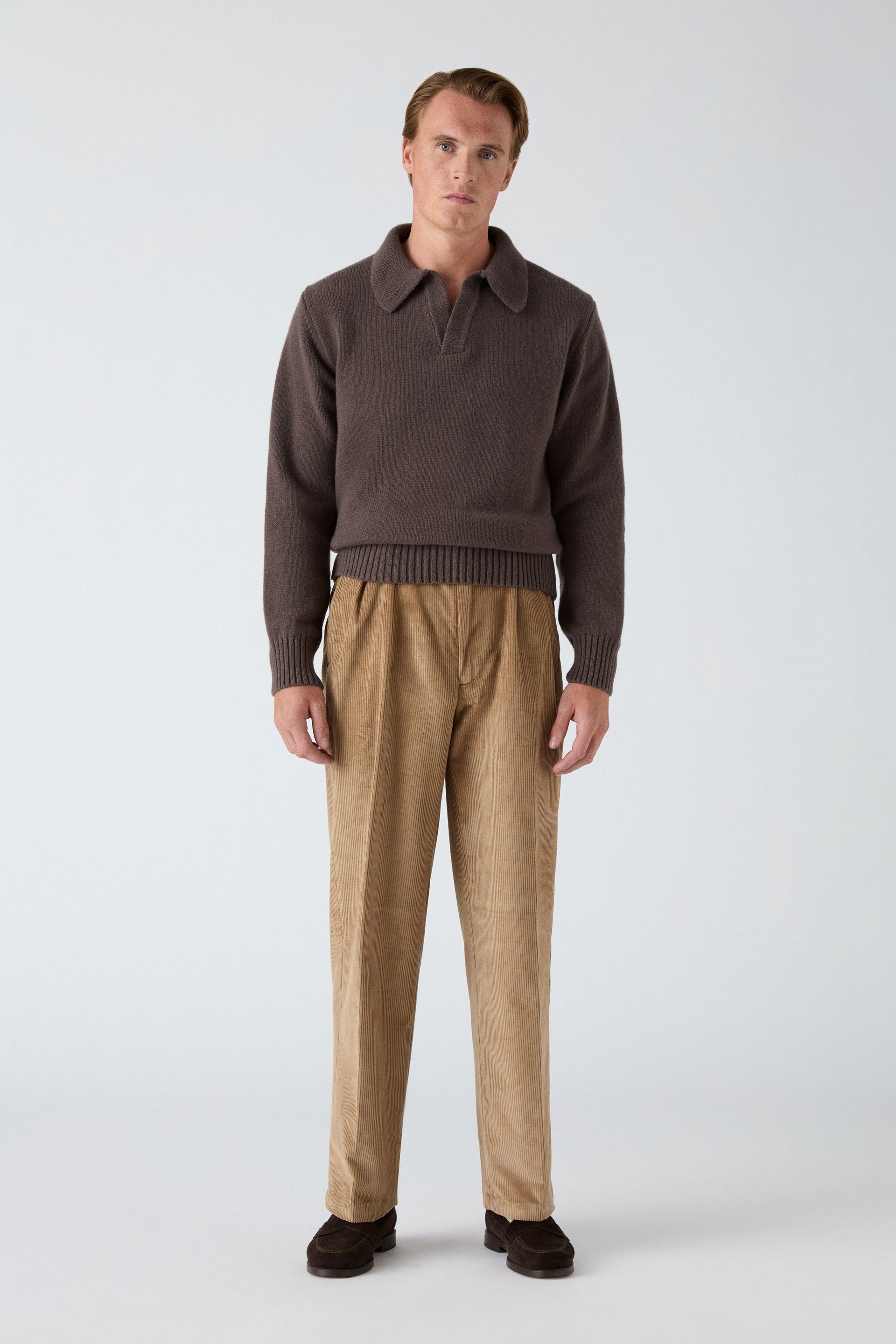 Antonello Corduroy Trousers - Fawn | Berg & Berg