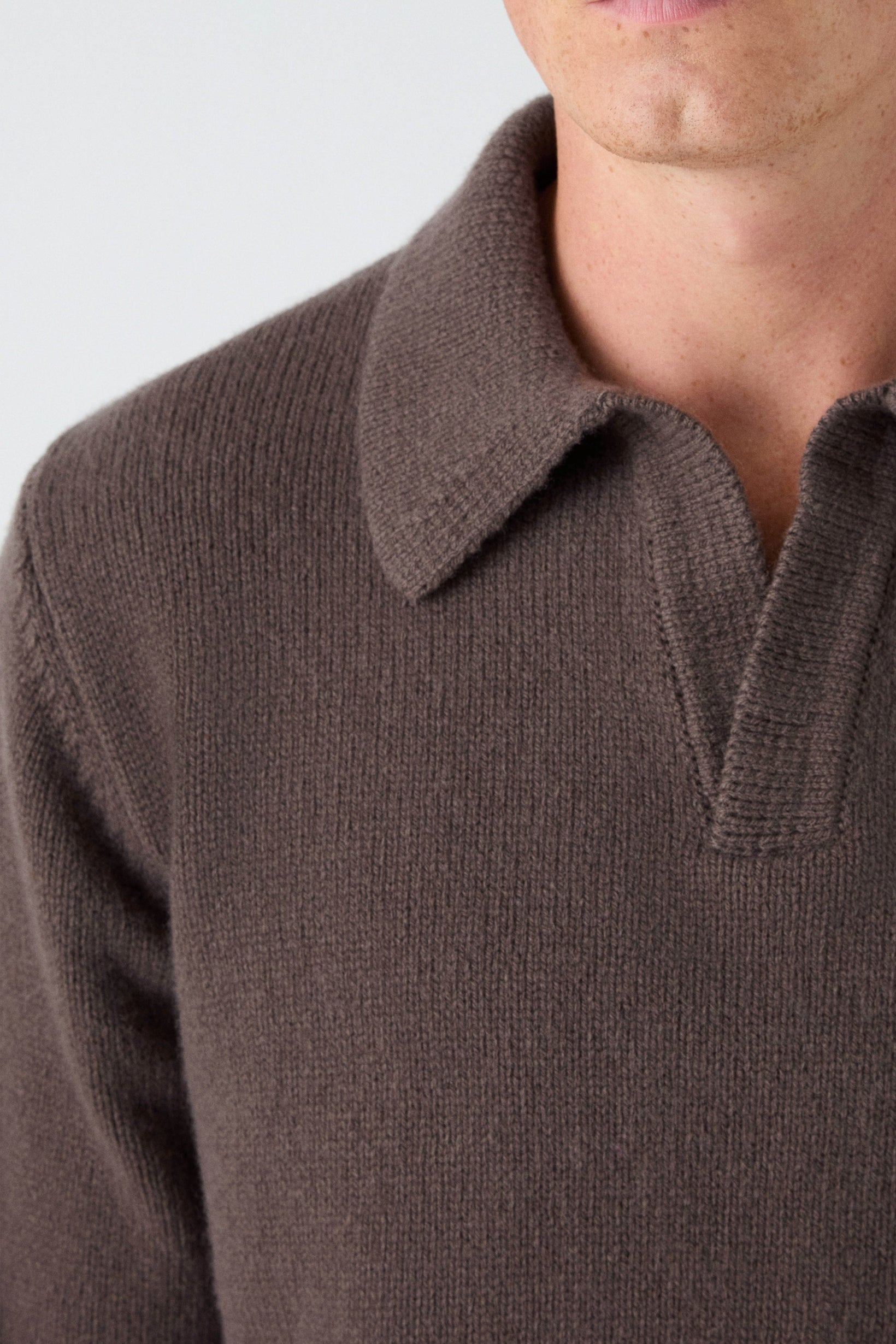 Benny Wool/Cashmere Polo - Brown | Berg & Berg