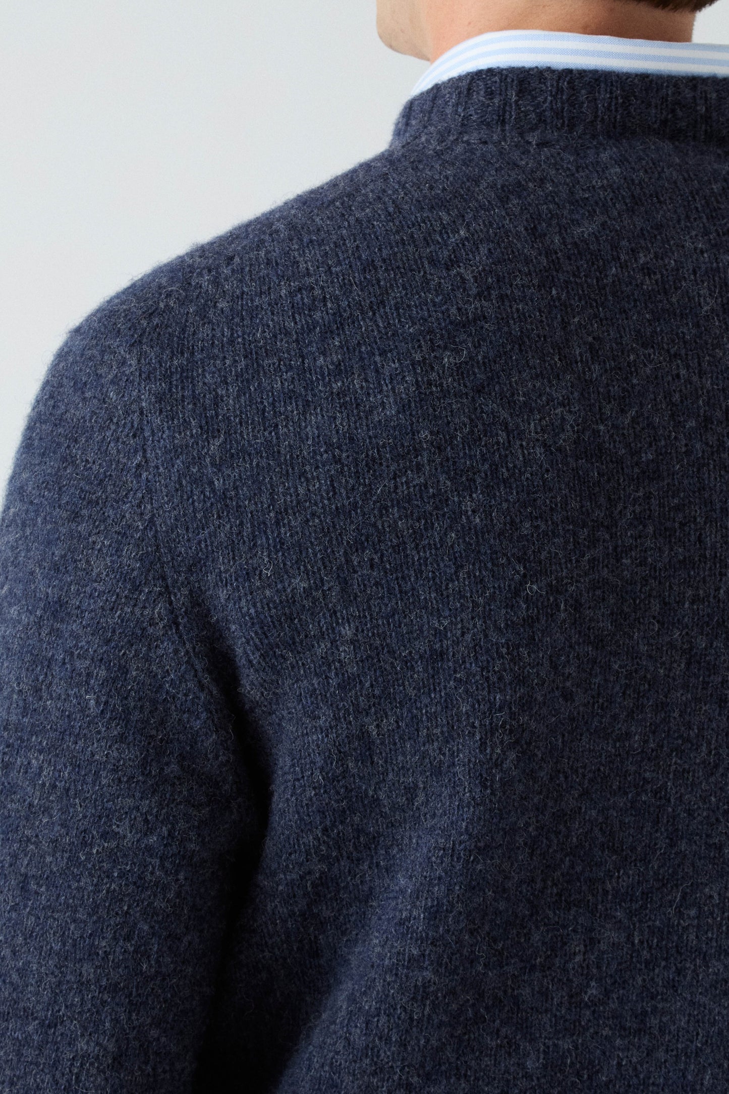 Birger Shaggy Crew Neck - Navy | Berg & Berg