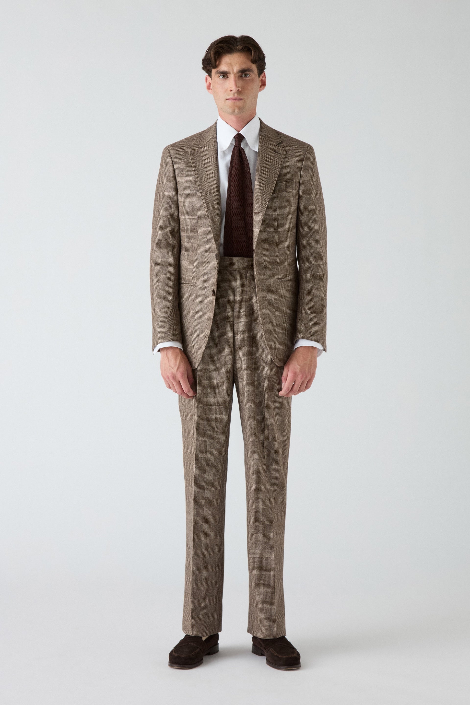 Dag Glencheck Suit - Brown Berg & Berg