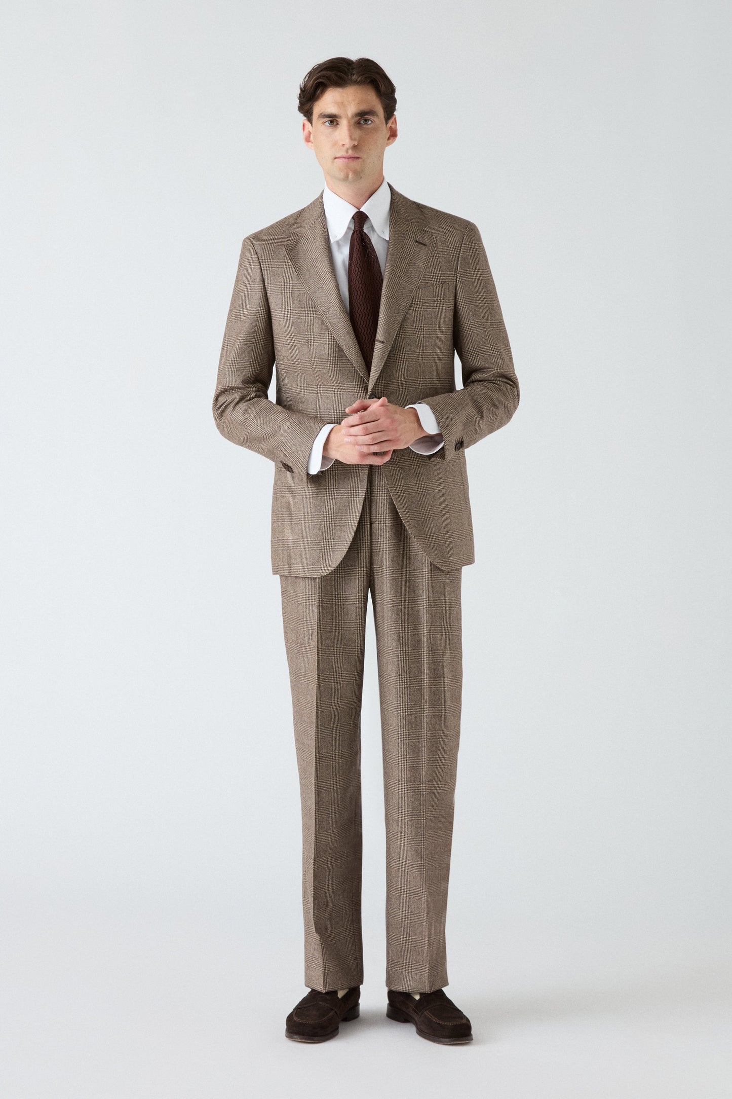 Dag Glencheck Suit - Brown Berg & Berg