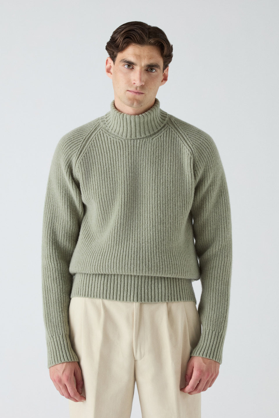Bernhard Roll Neck Sweater - Pistachio | Berg & Berg
