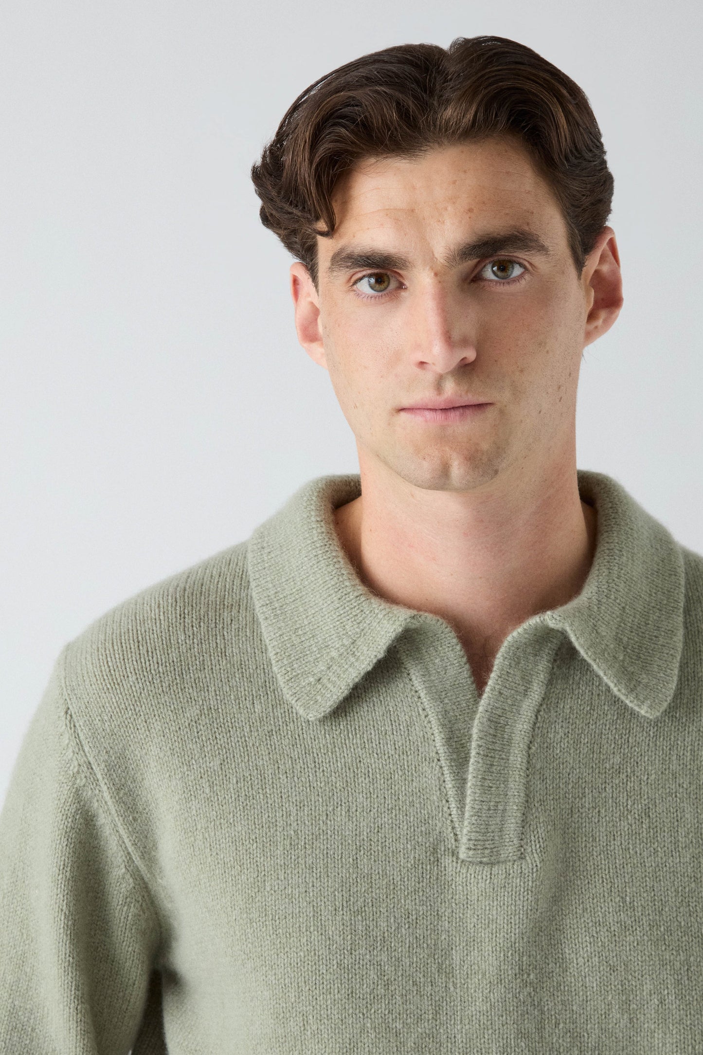 Benny Wool/Cashmere Polo - Pistachio | Berg & Berg