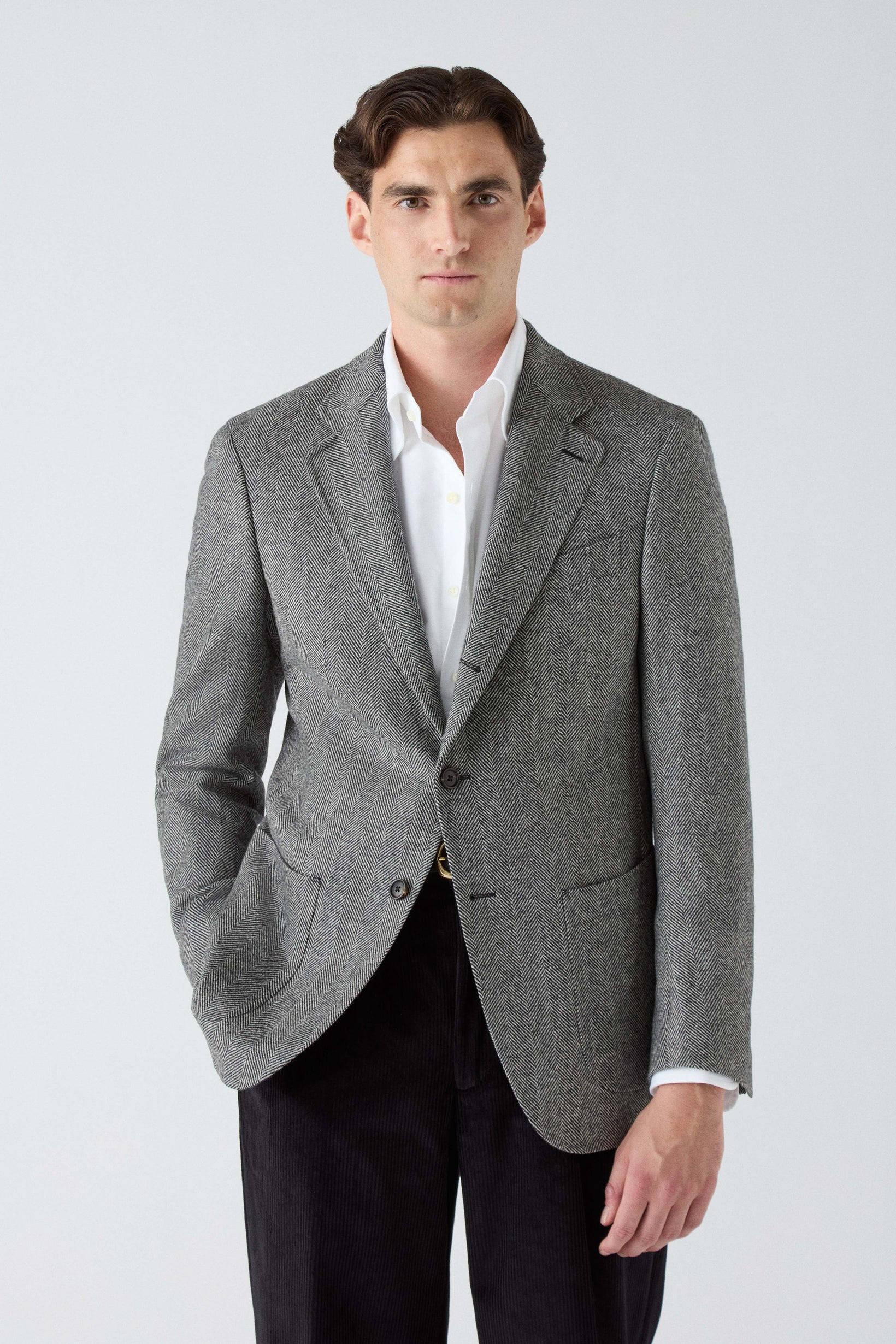 Dag Sport Herringbone Jacket - Black/White Berg & Berg