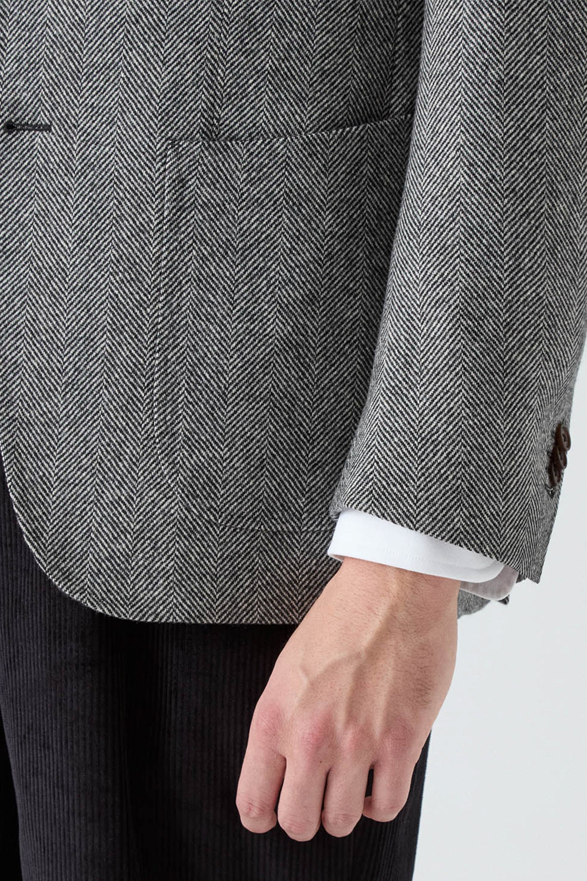 Dag Sport Herringbone Jacket - Black/White Berg & Berg