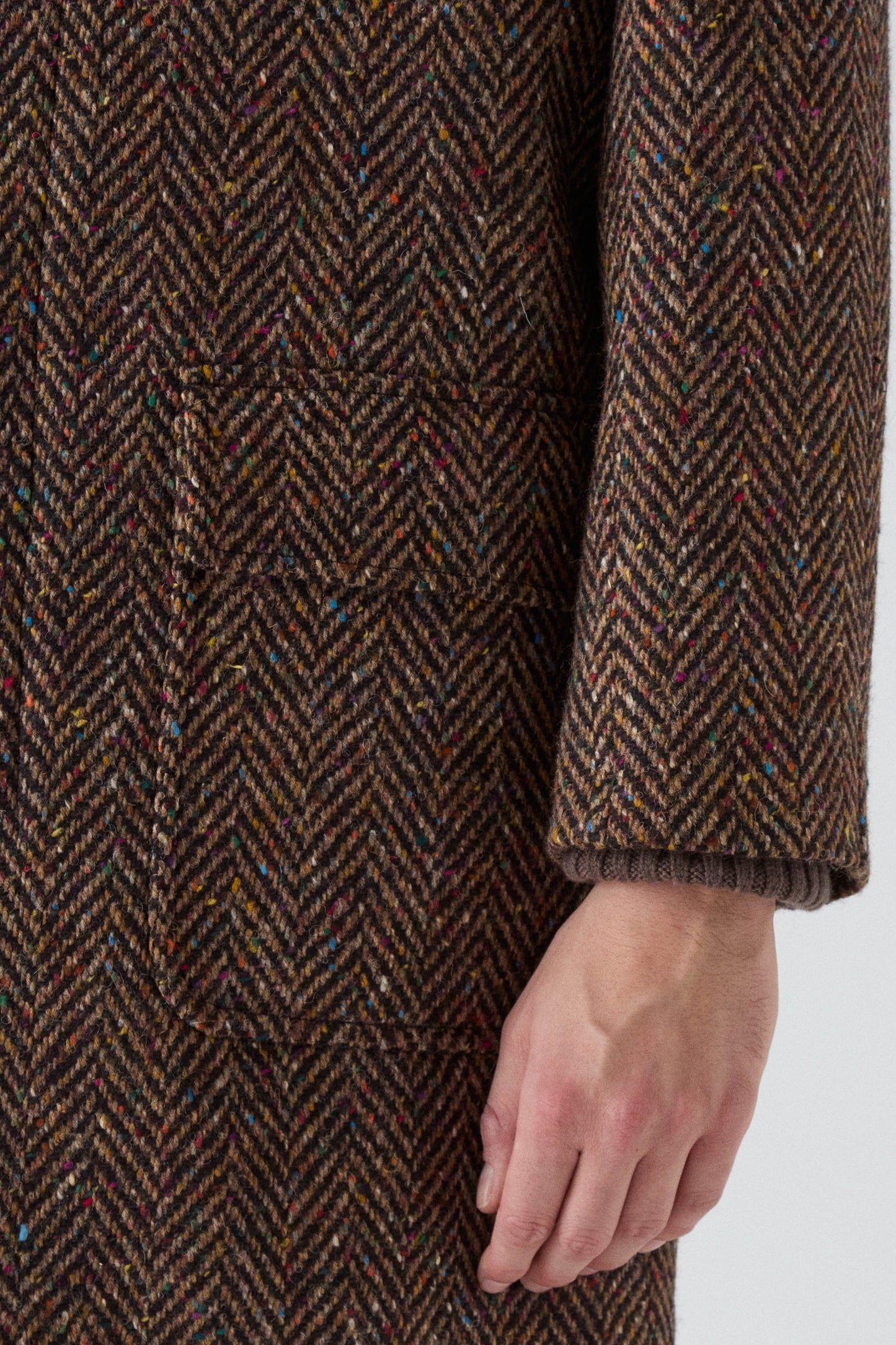 Nelson Tweed Raglan Coat - Brown Berg & Berg