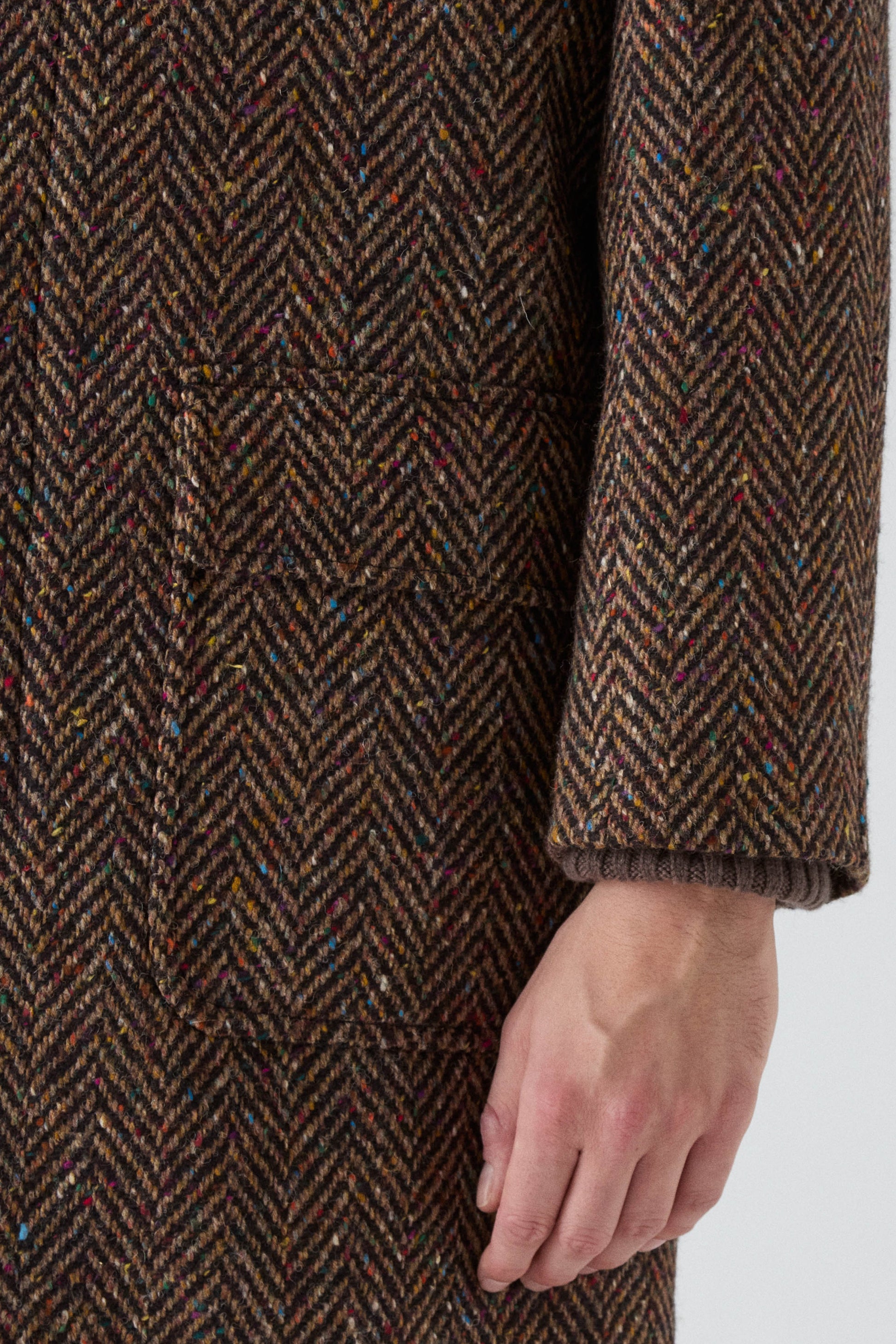 Nelson Tweed Raglan Coat - Brown Berg & Berg