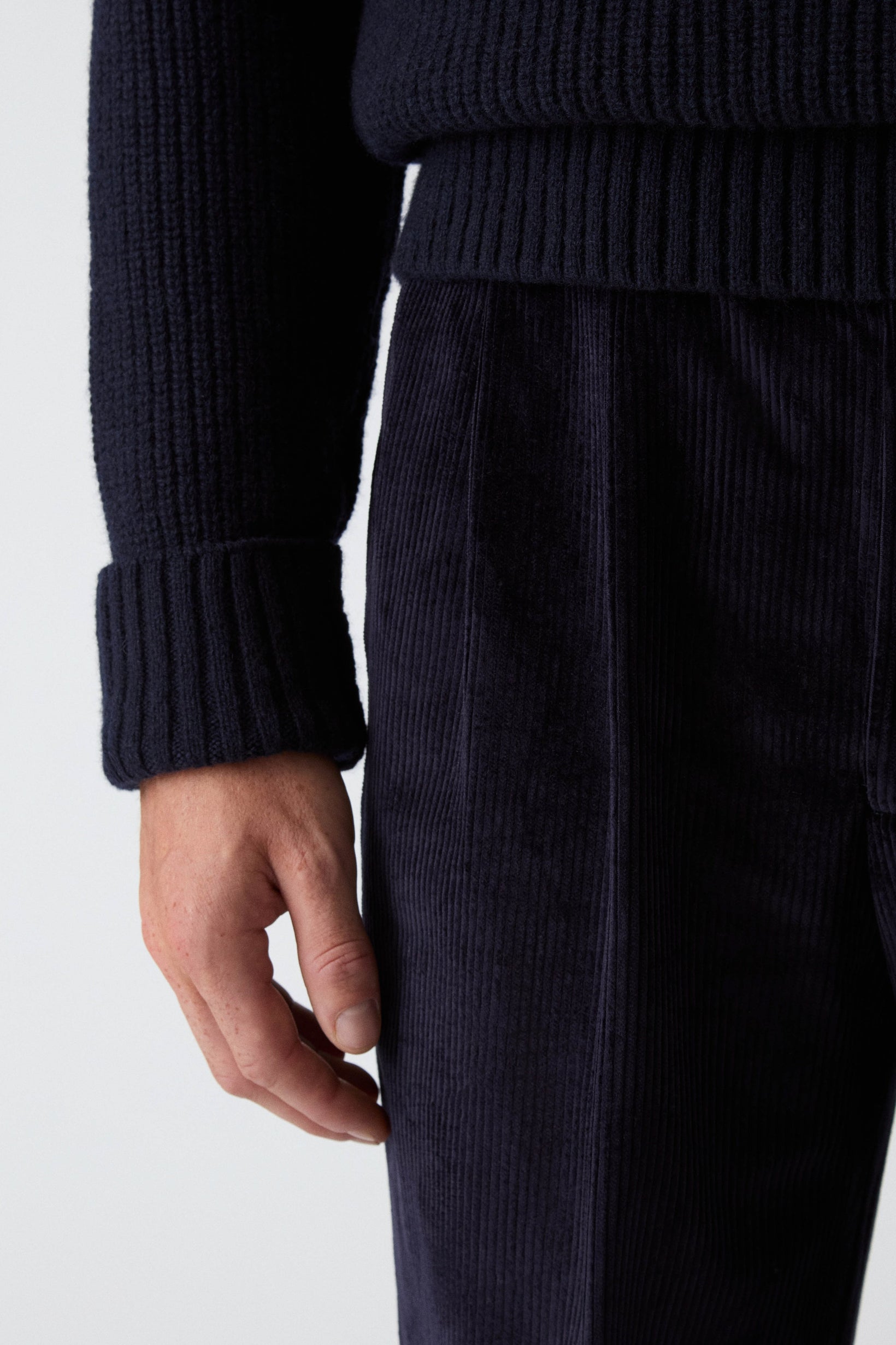 Antonello Corduroy Trousers - Navy | Berg & Berg