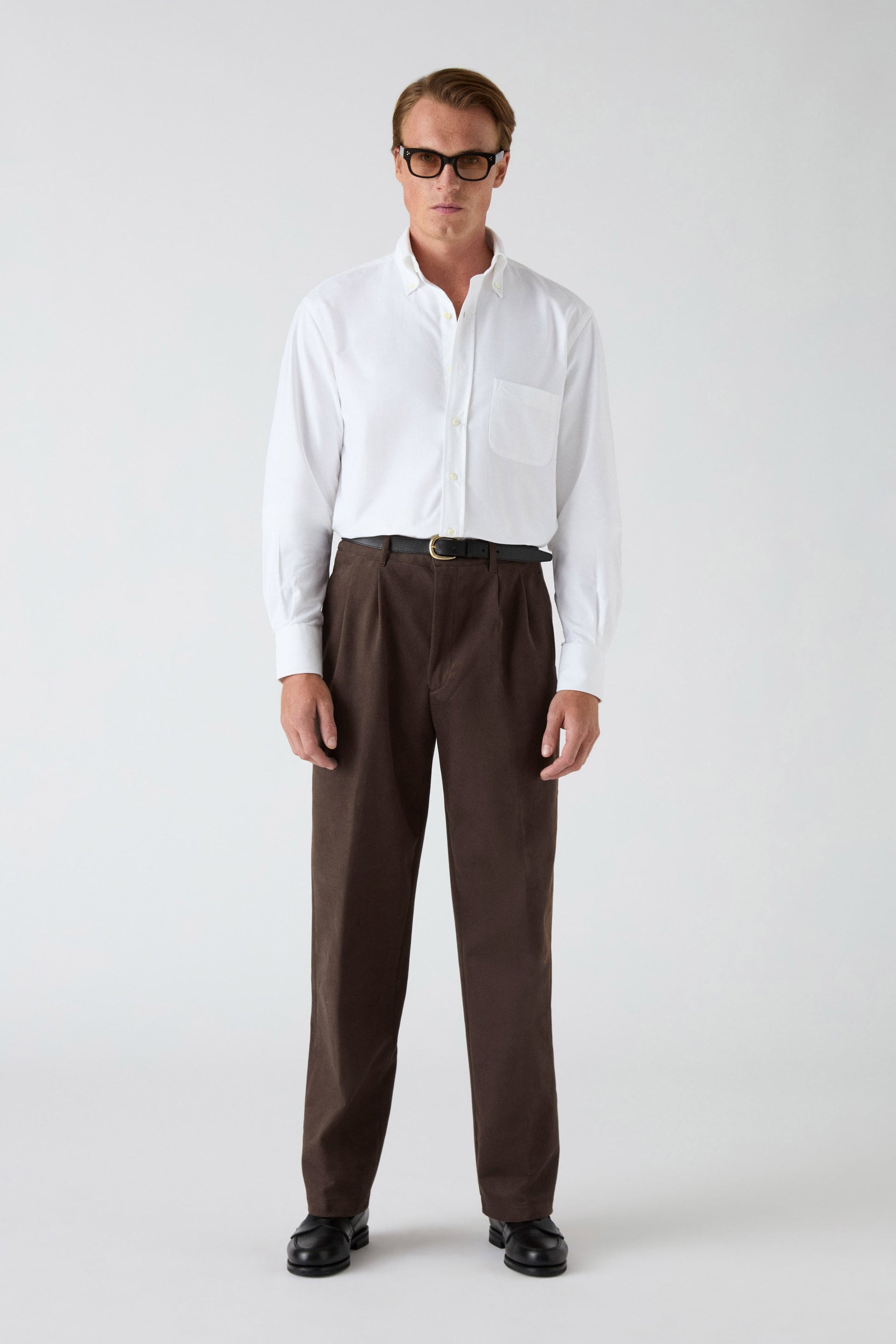 Antonello Cotton Trousers - Cocoa | Berg & Berg