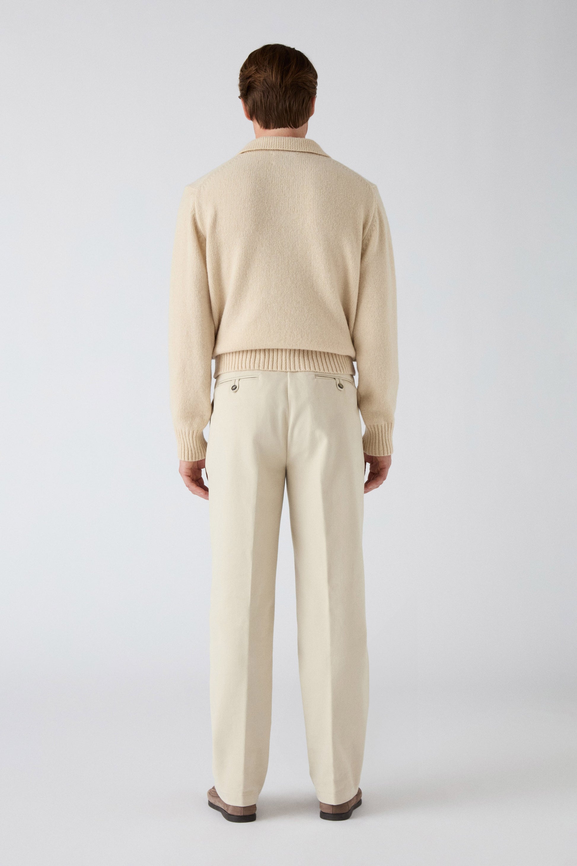 Antonello Cotton Trousers - Cream Berg & Berg