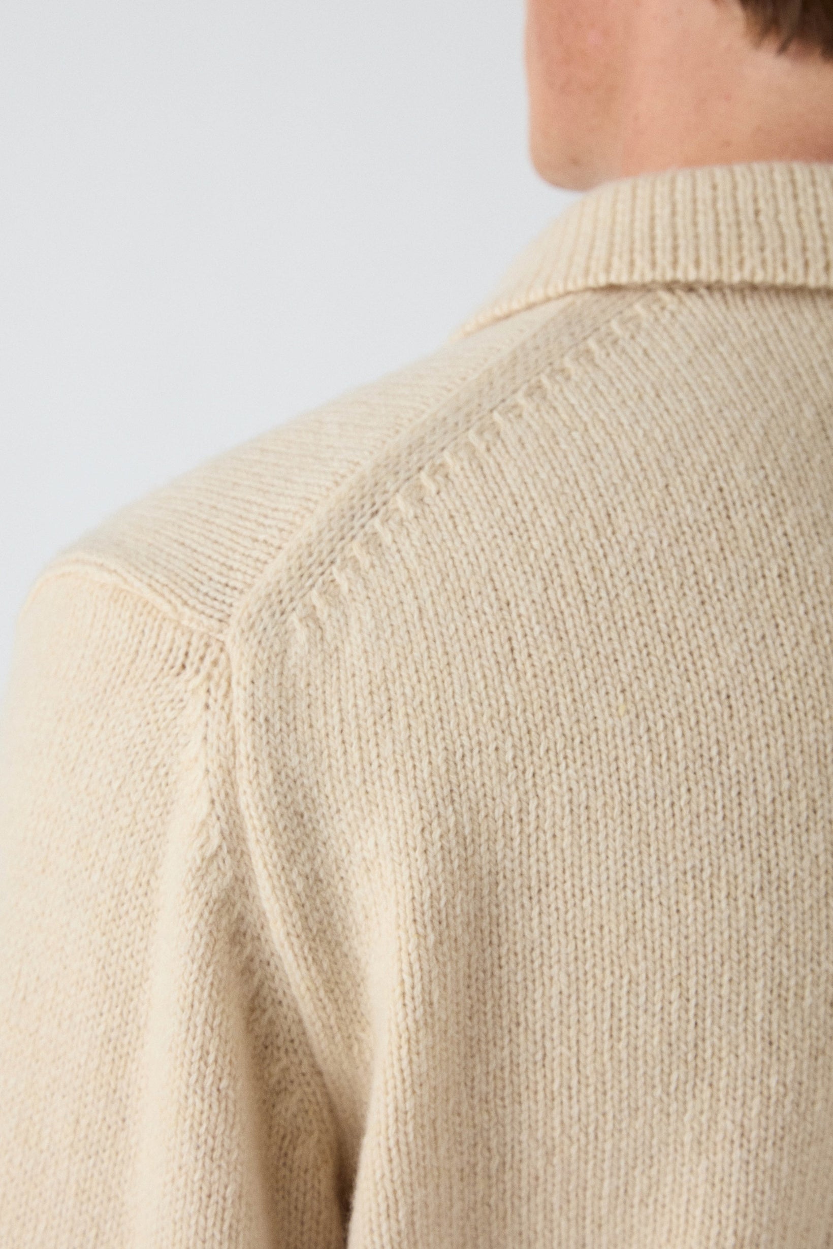 Benny Wool/Cashmere Polo - Natural | Berg & Berg