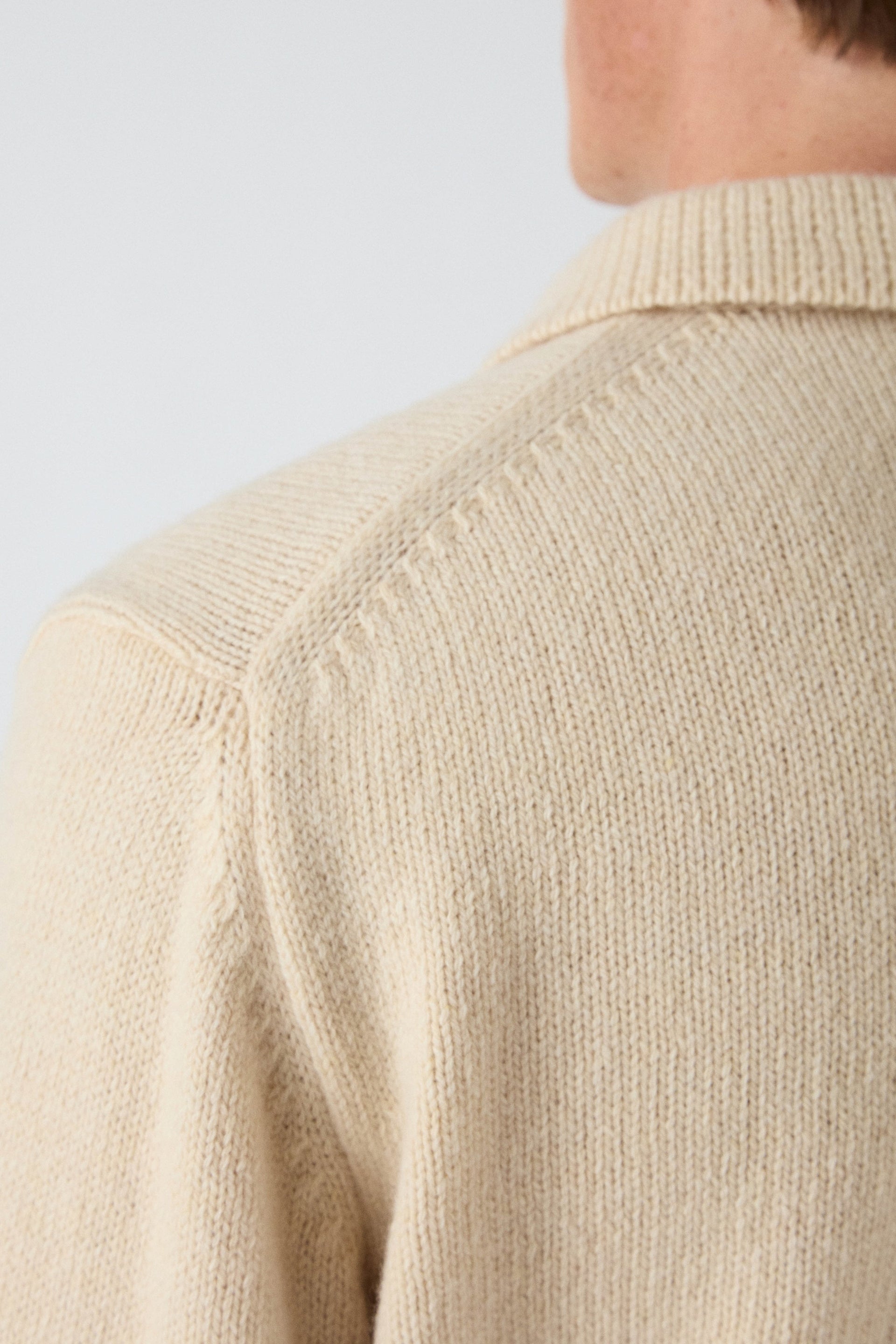Benny Wool/Cashmere Polo - Natural | Berg & Berg