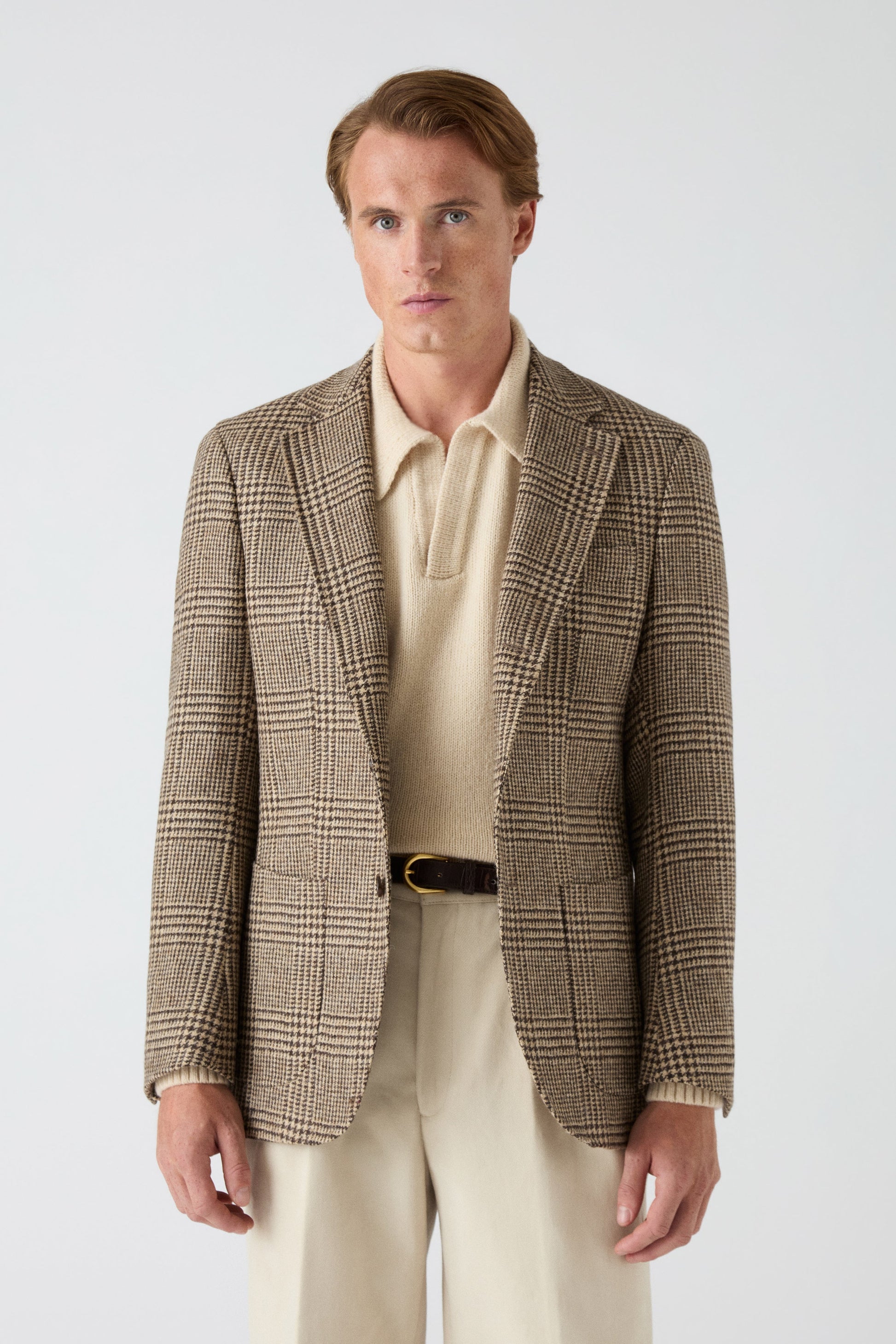 Dag Sport Tweed Jacket - Oat/Brown Berg & Berg