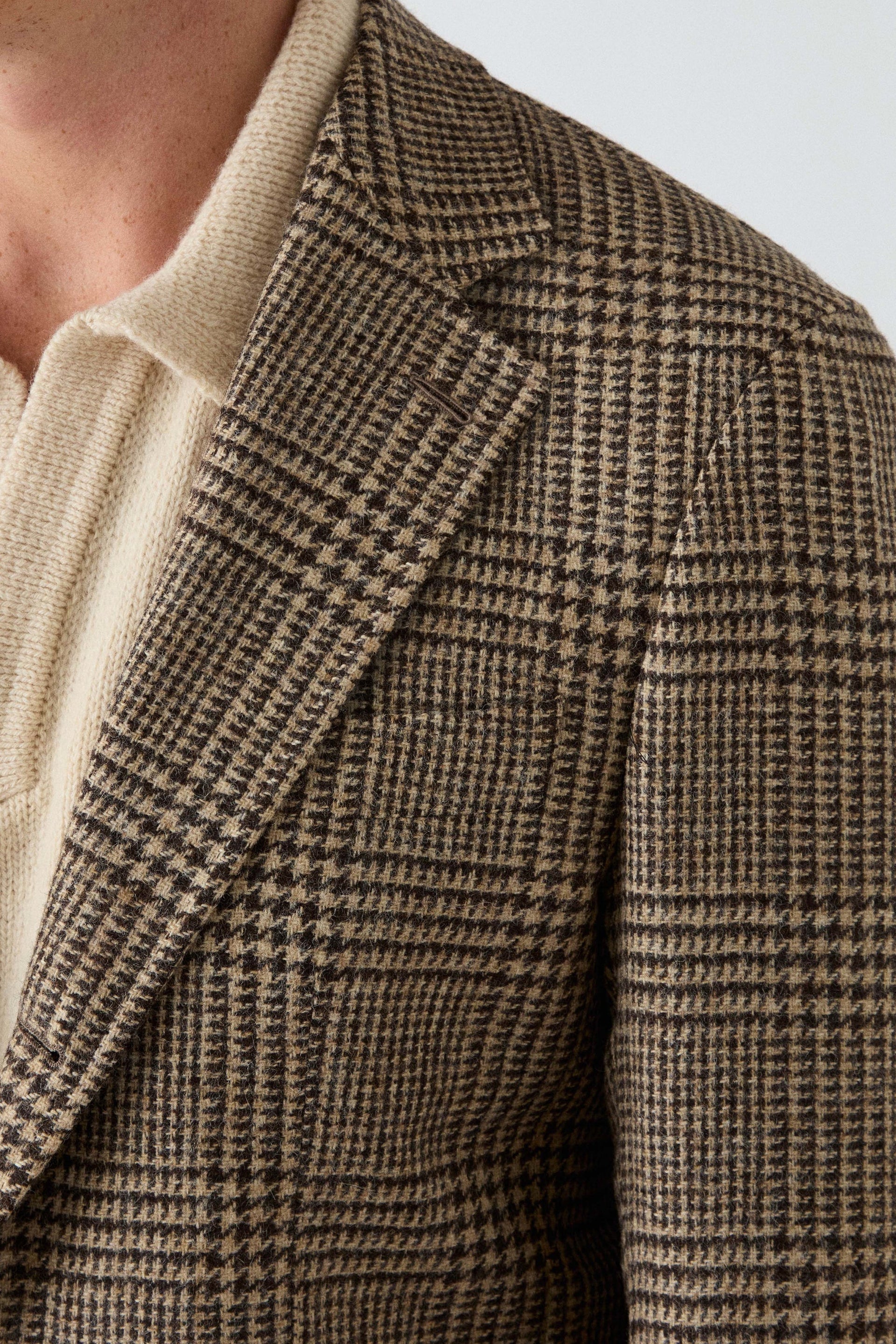 Dag Sport Tweed Jacket - Oat/Brown Berg & Berg