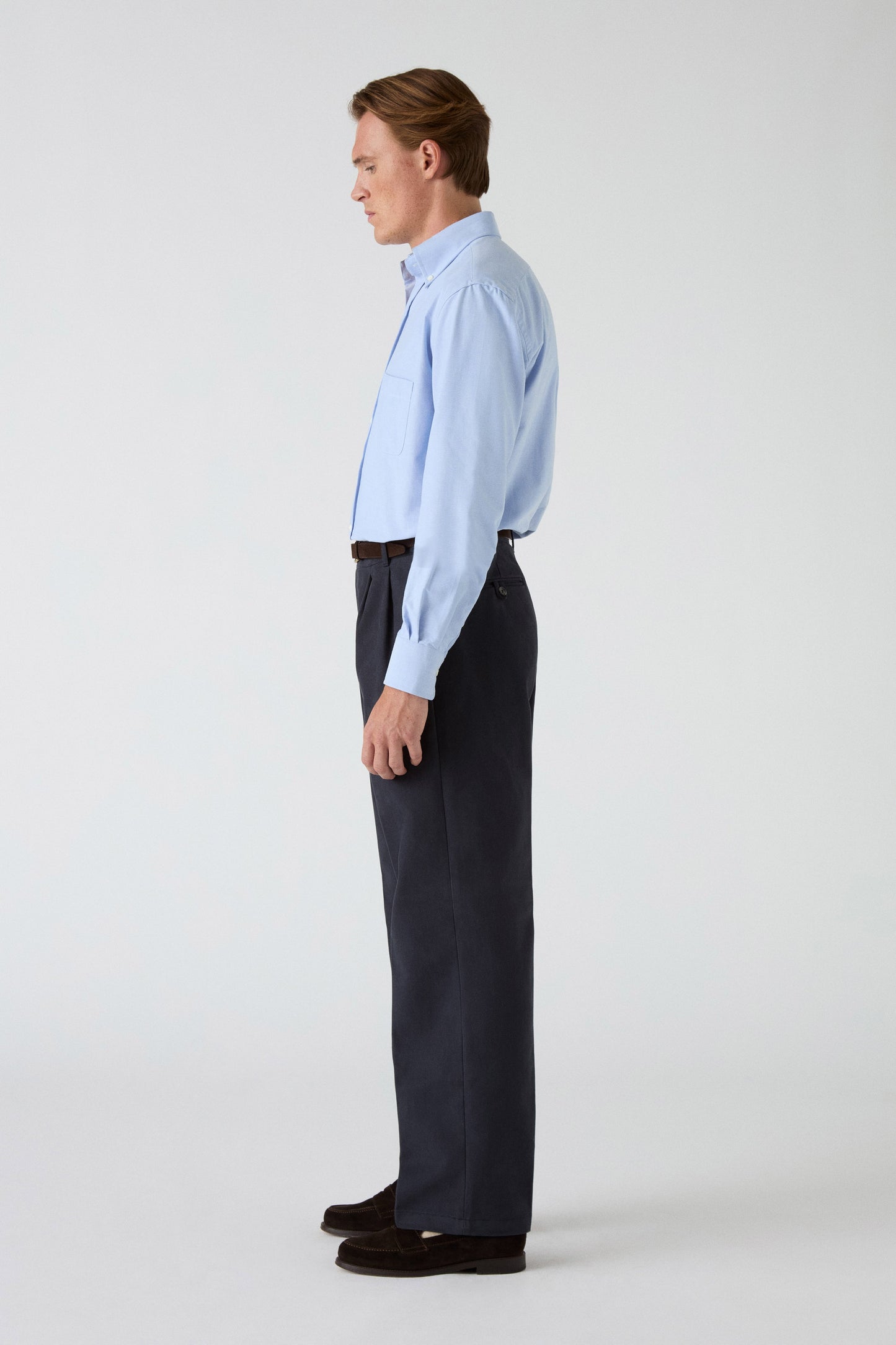Antonello Cotton Trousers - Navy | Berg & Berg