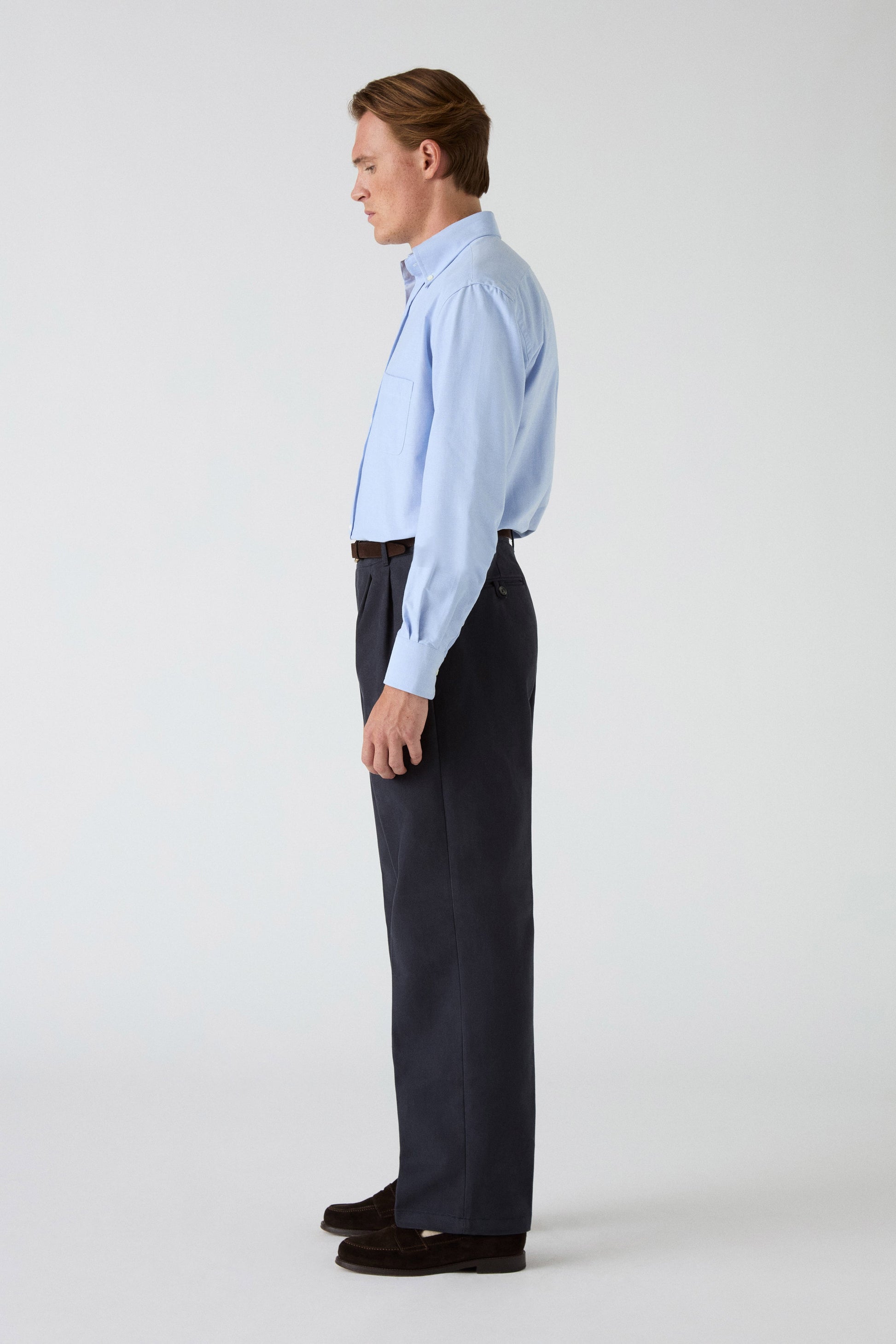 Antonello Cotton Trousers - Navy | Berg & Berg