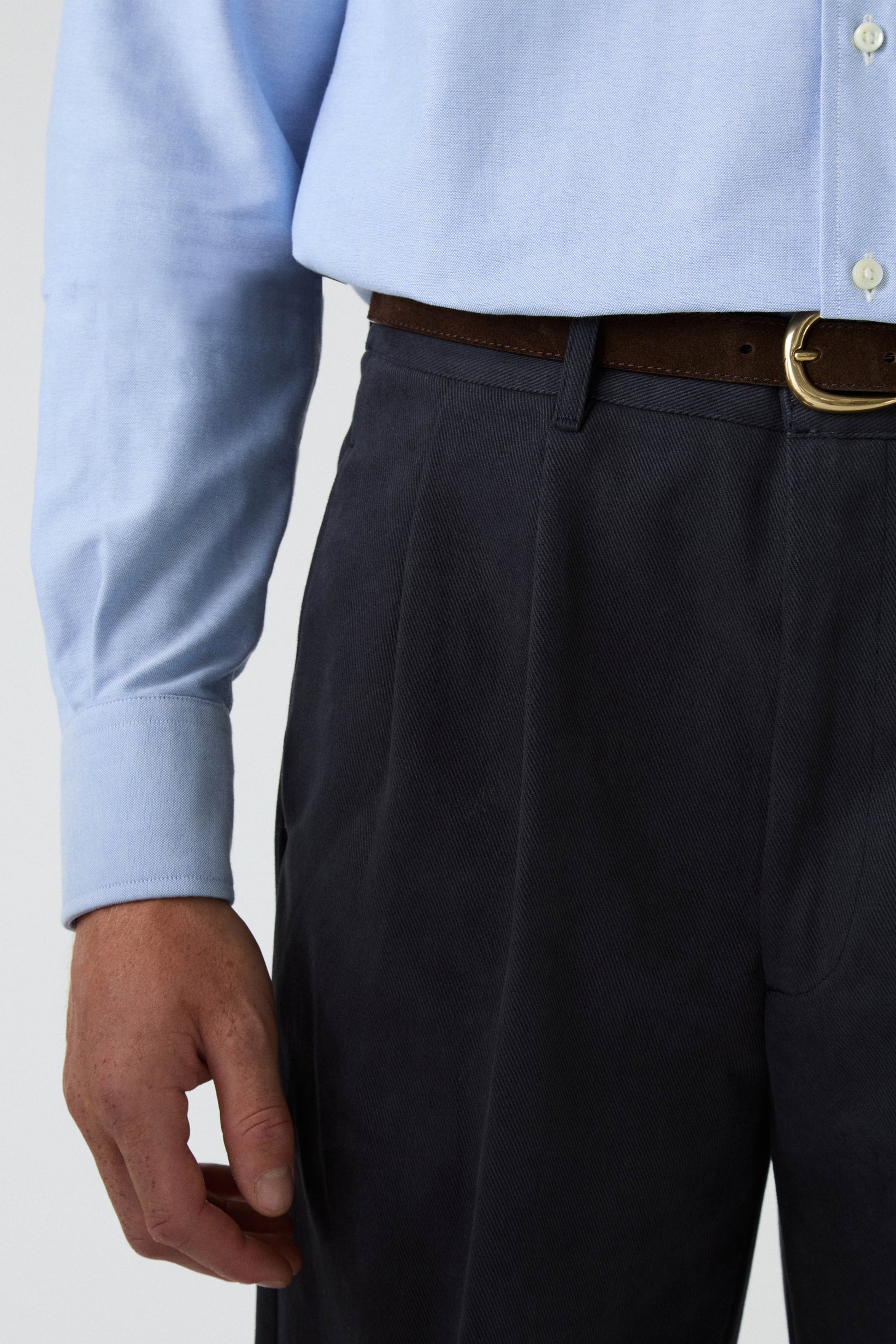 Antonello Cotton Trousers - Navy | Berg & Berg