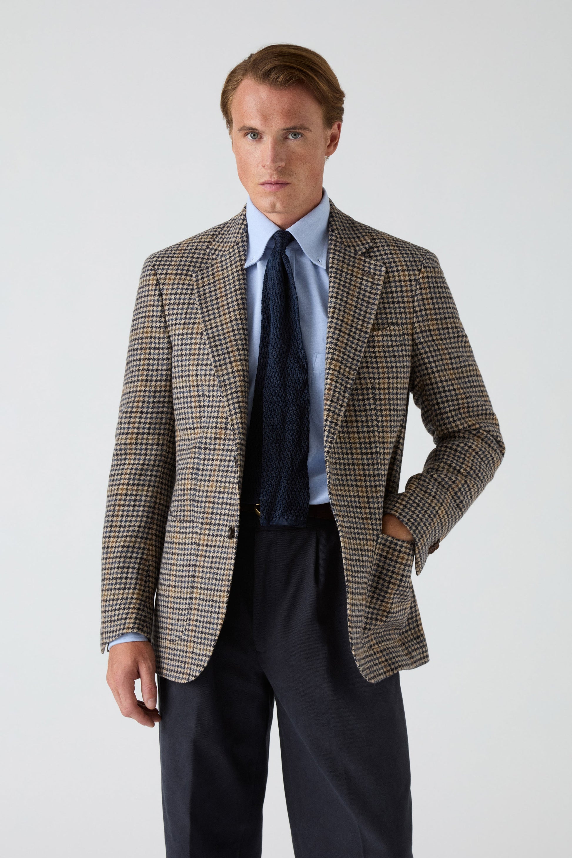 Dag Sport Tweed Jacket - Creme/Navy Berg & Berg
