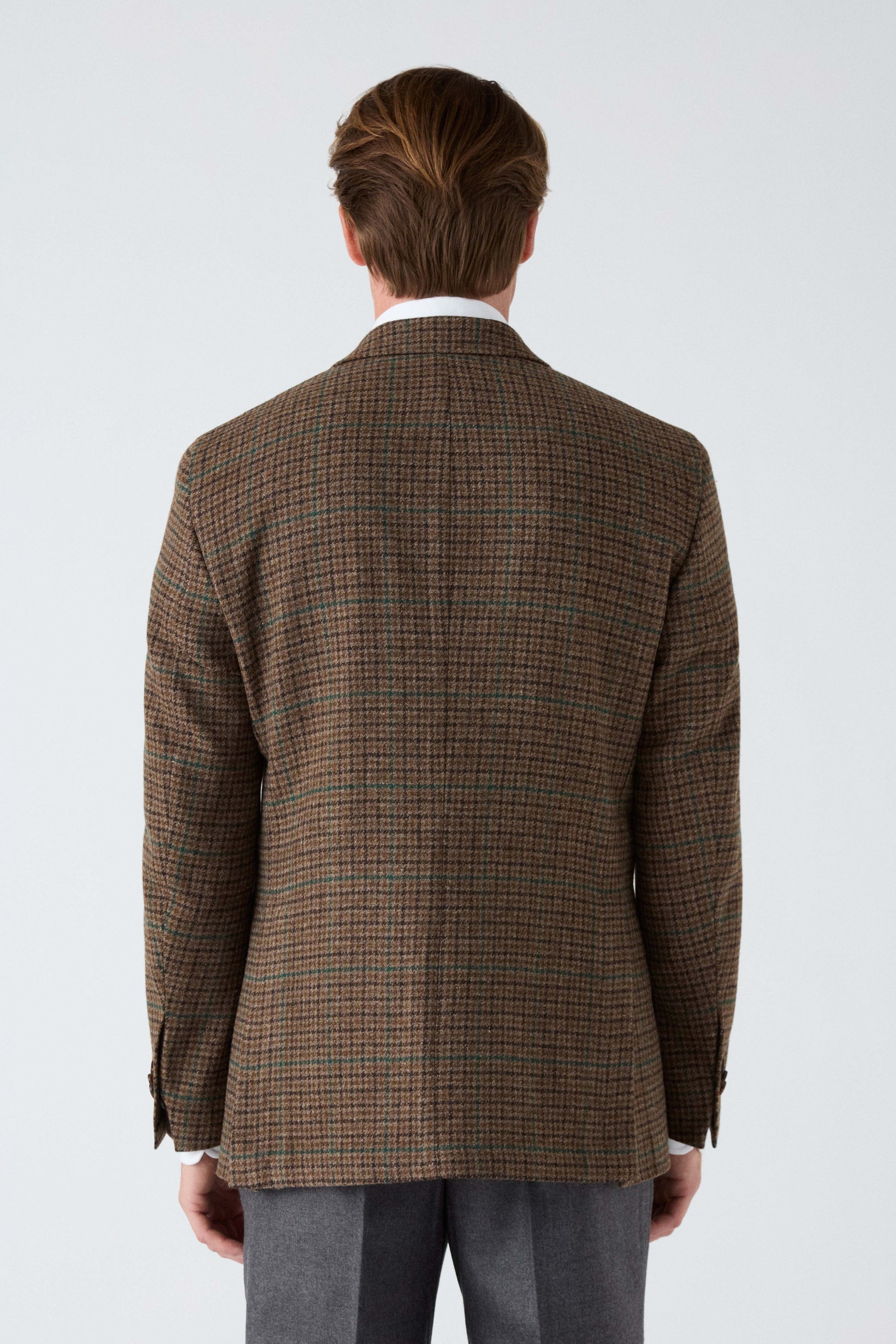 Veste en tweed Donegal gris clair Veste en tweed Donegal gris clair