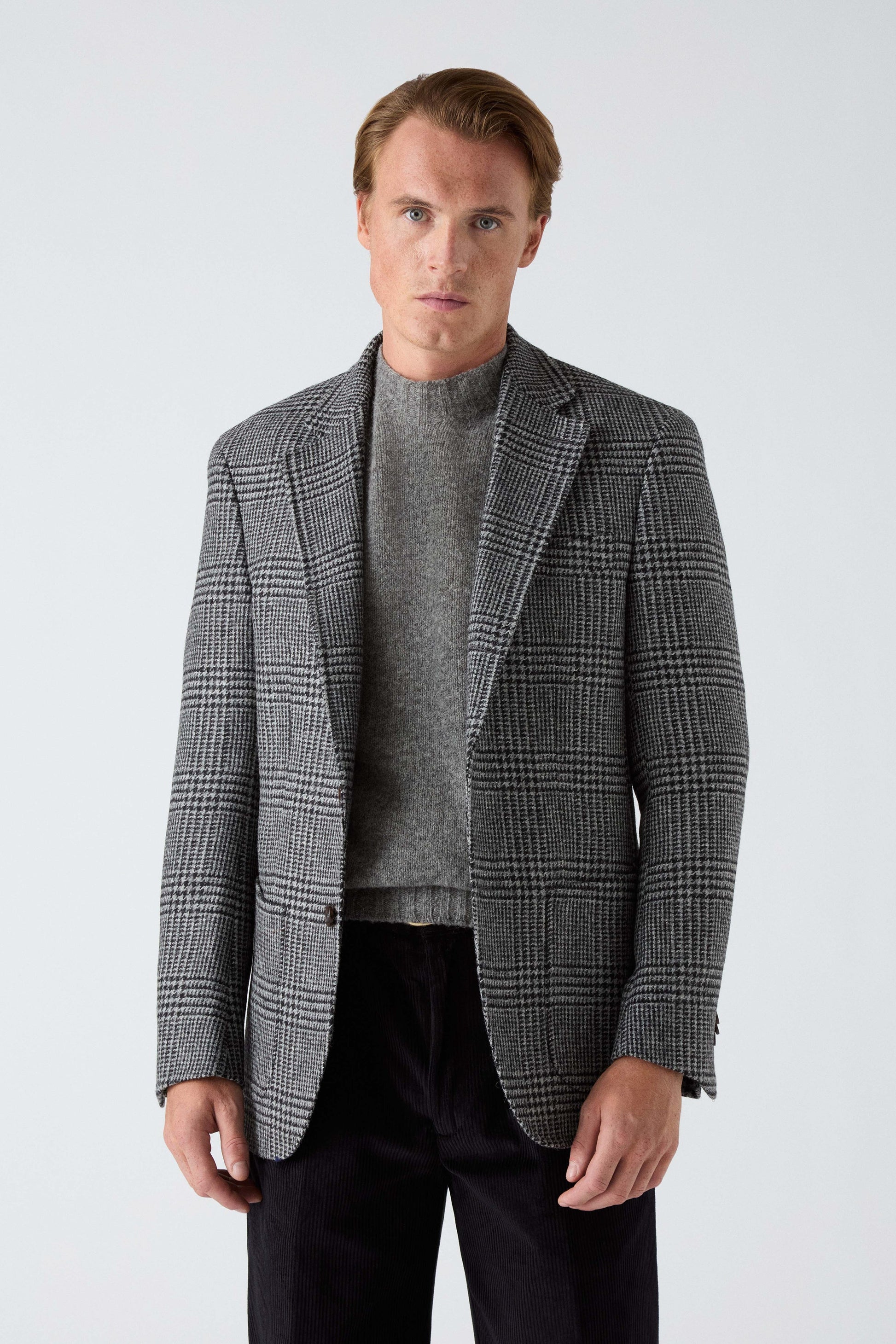 Dag Sport Tweed Jacket - Mid Grey/Black Berg & Berg