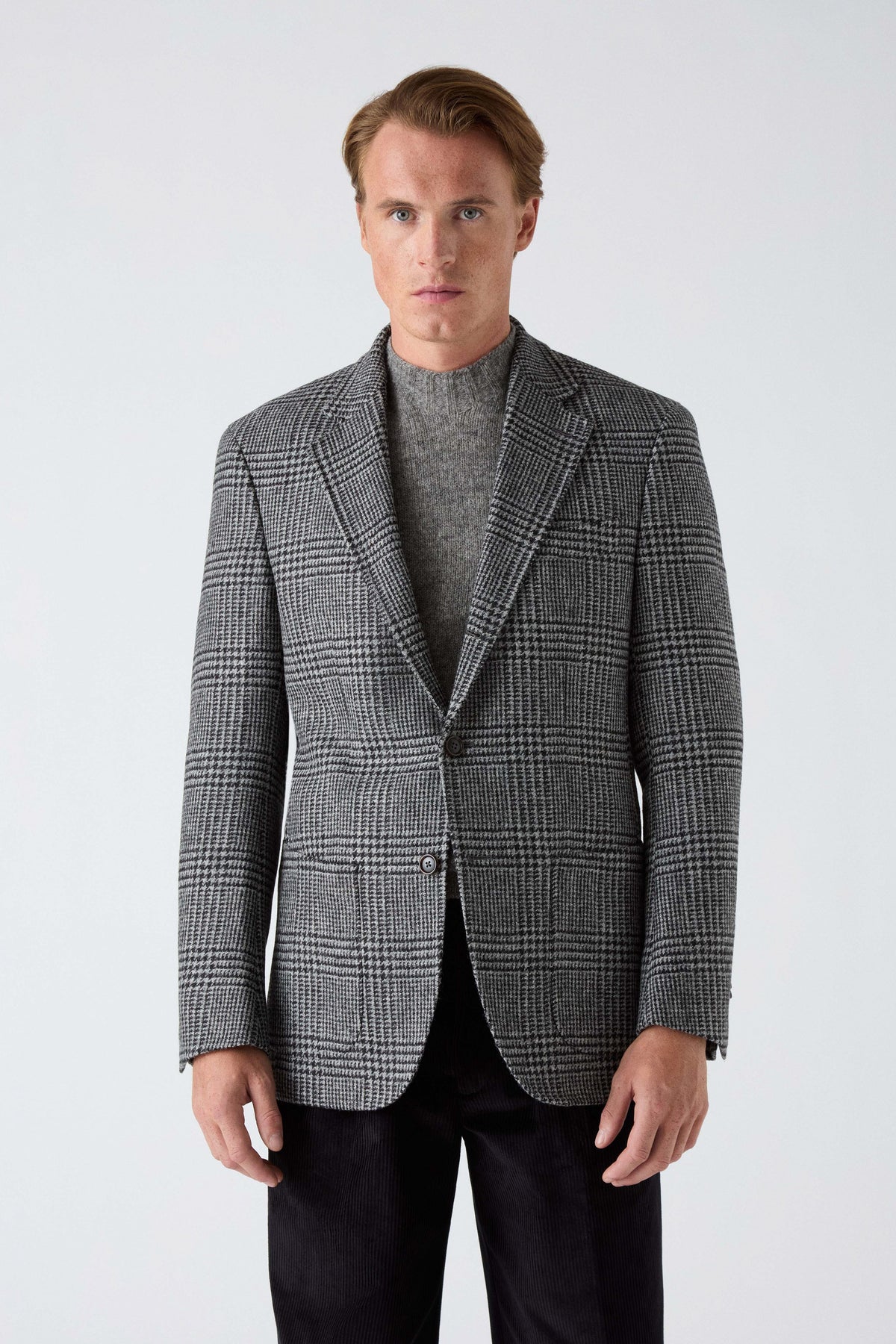 Dag Sport Tweed Jacket - Mid Grey/Black Berg & Berg
