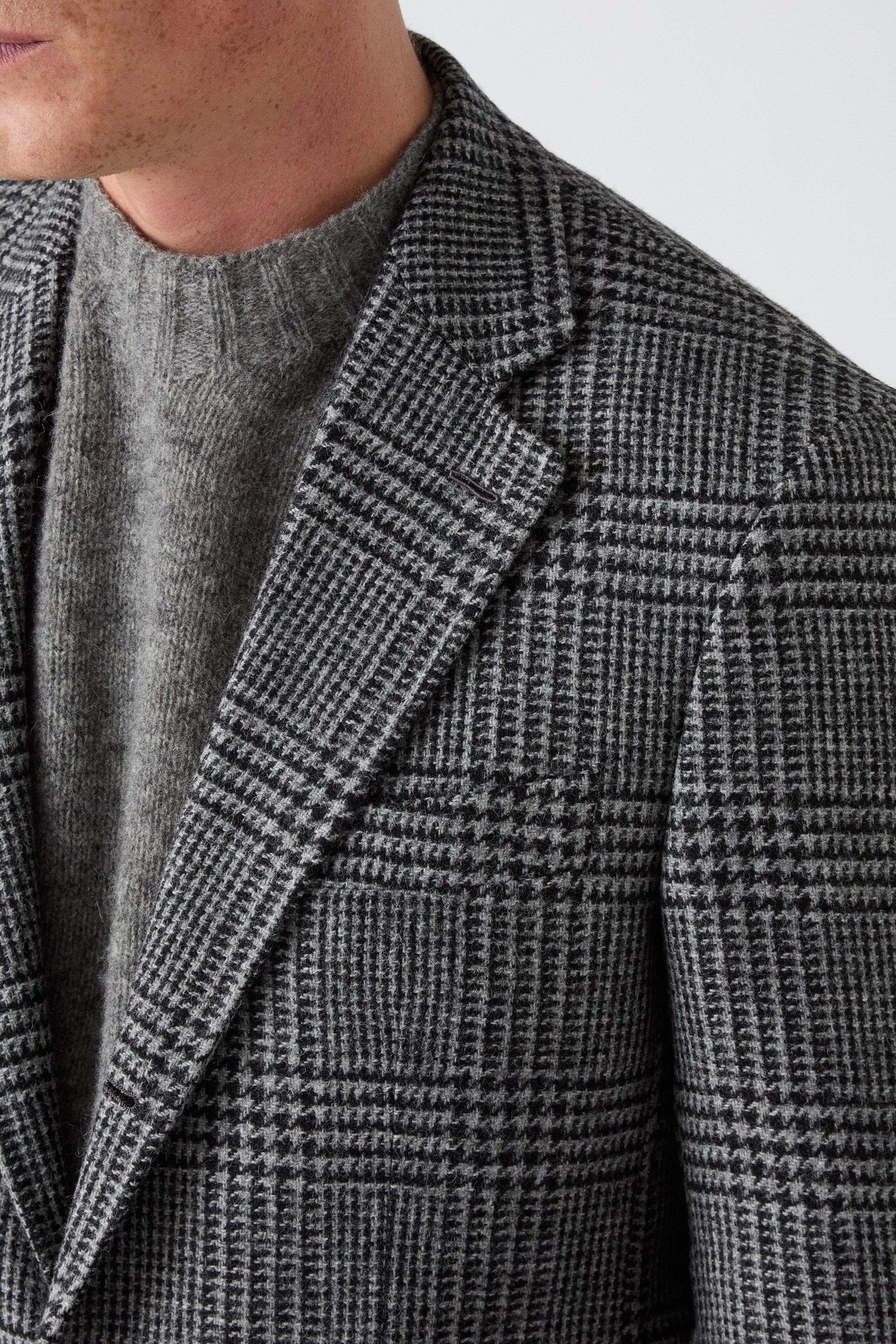 Dag Sport Tweed Jacket - Mid Grey/Black Berg & Berg