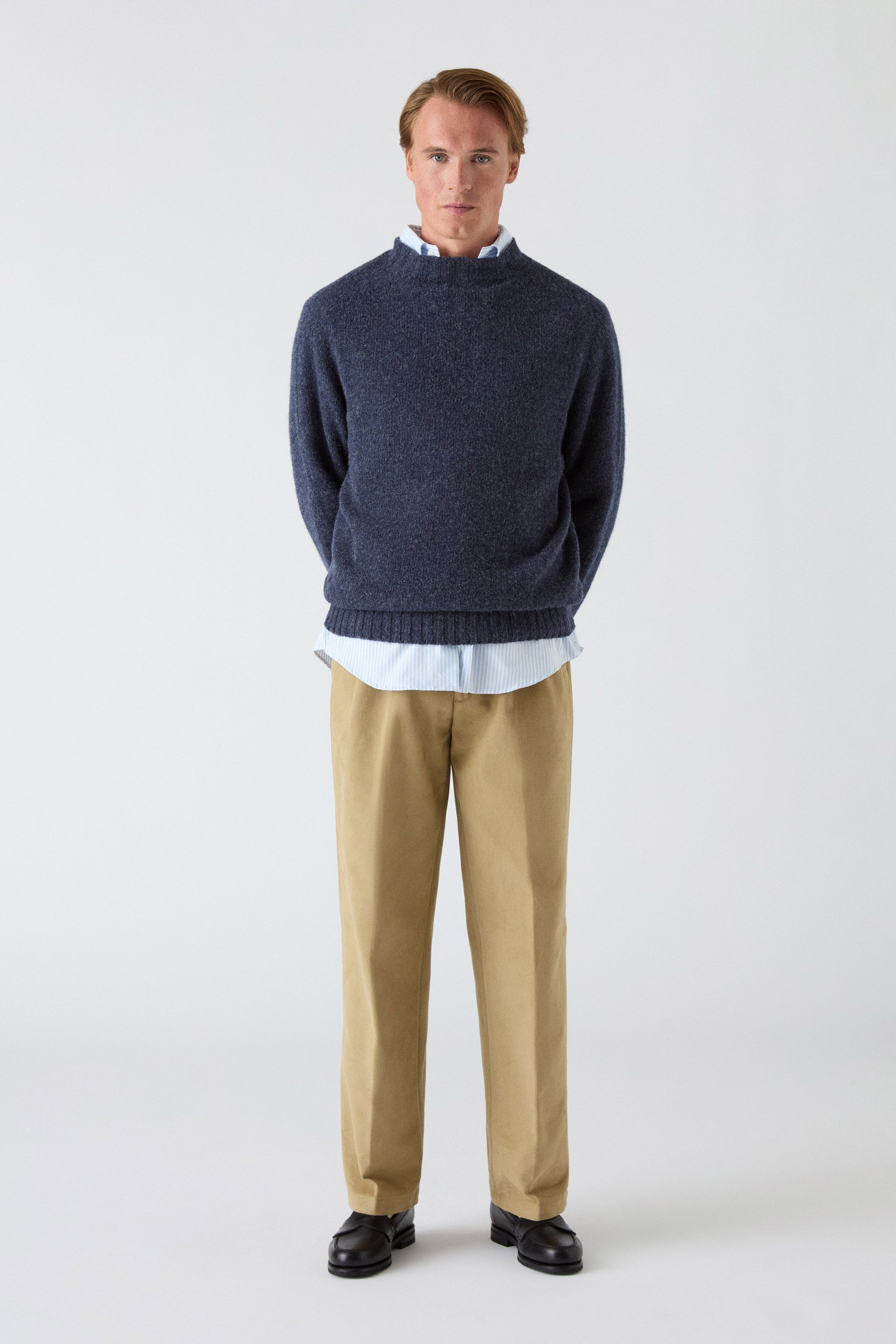 Antonello Cotton Trousers - Beige | Berg & Berg