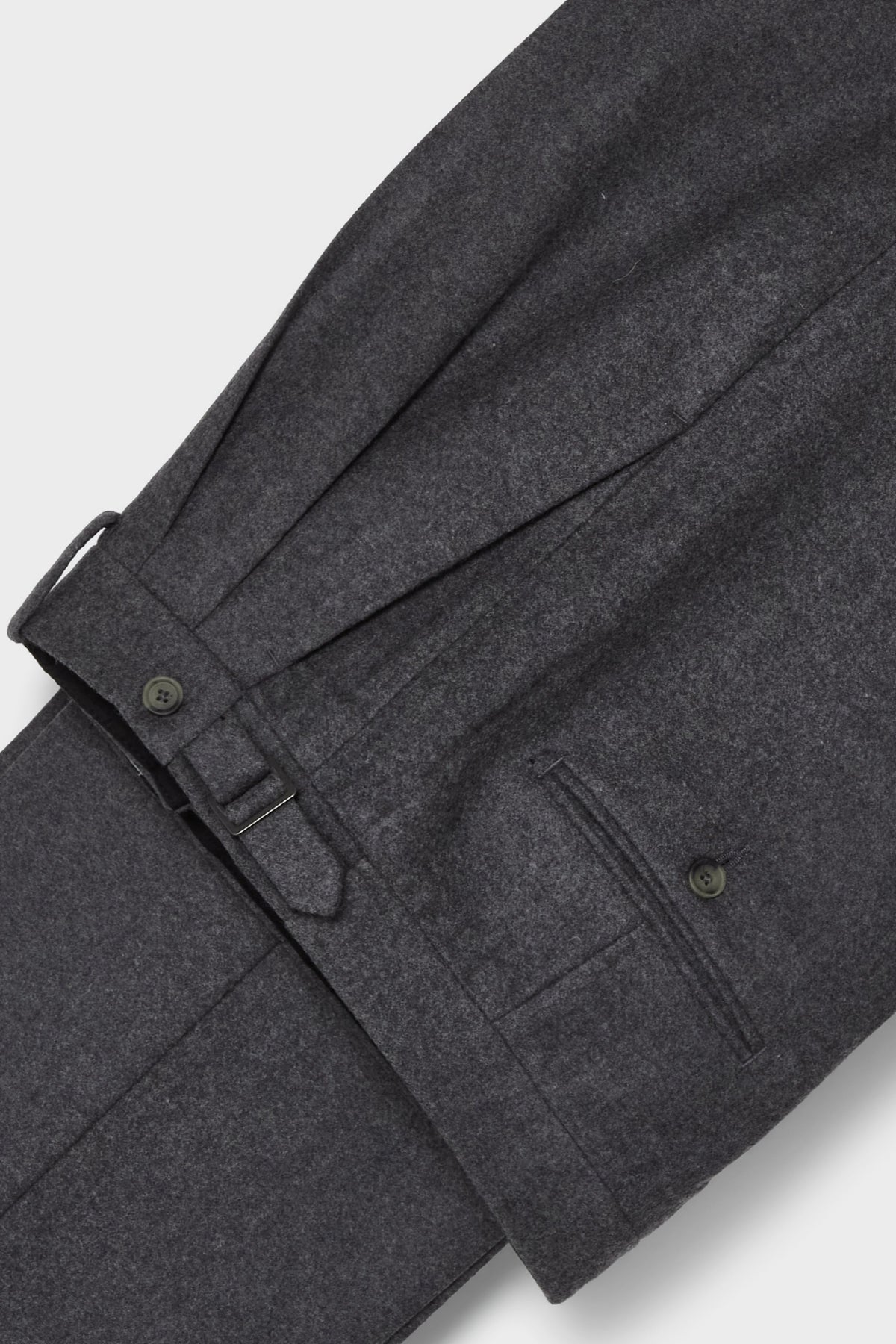 August Flannel Trousers - Mid Grey Berg & Berg