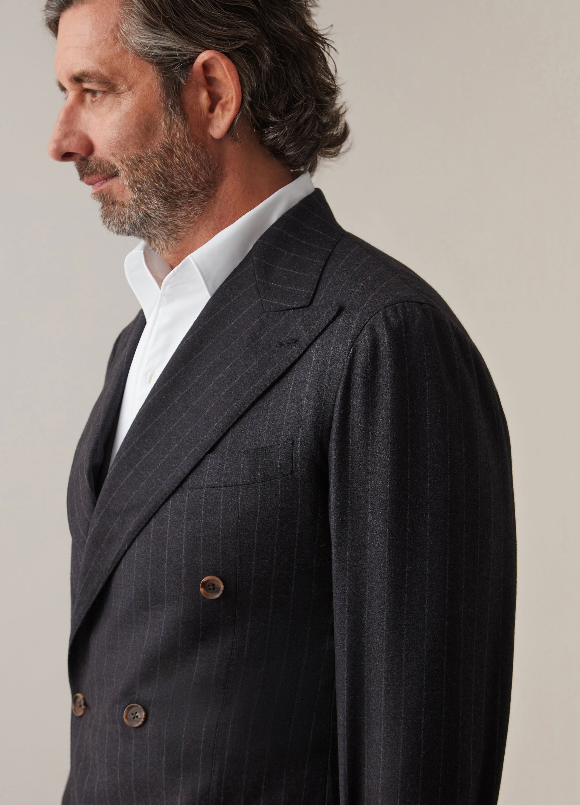 Dylan DB Chalk Stripe Blazer - Charcoal Berg & Berg