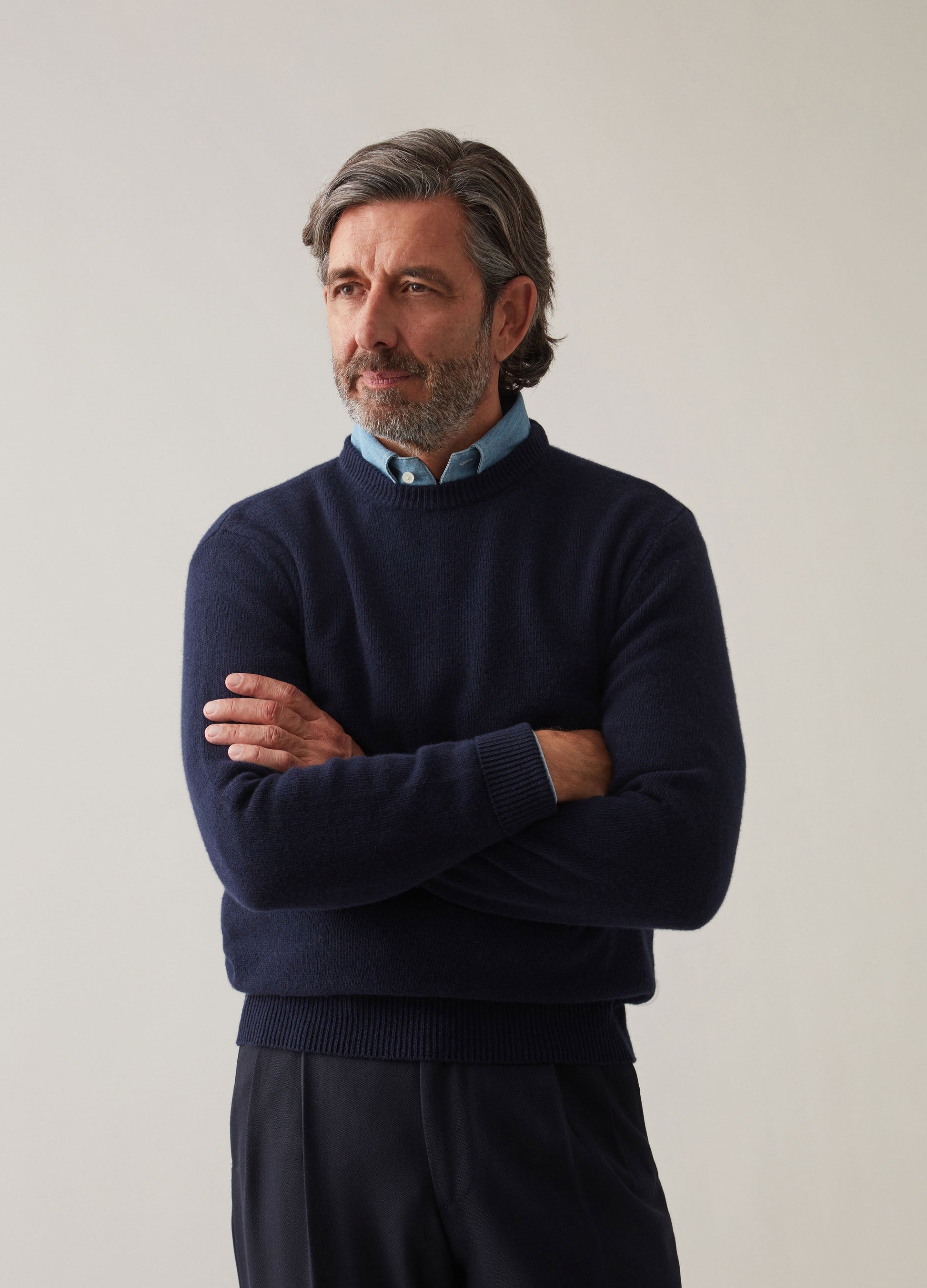 Bert Crewneck Sweater - Navy bergbergstore