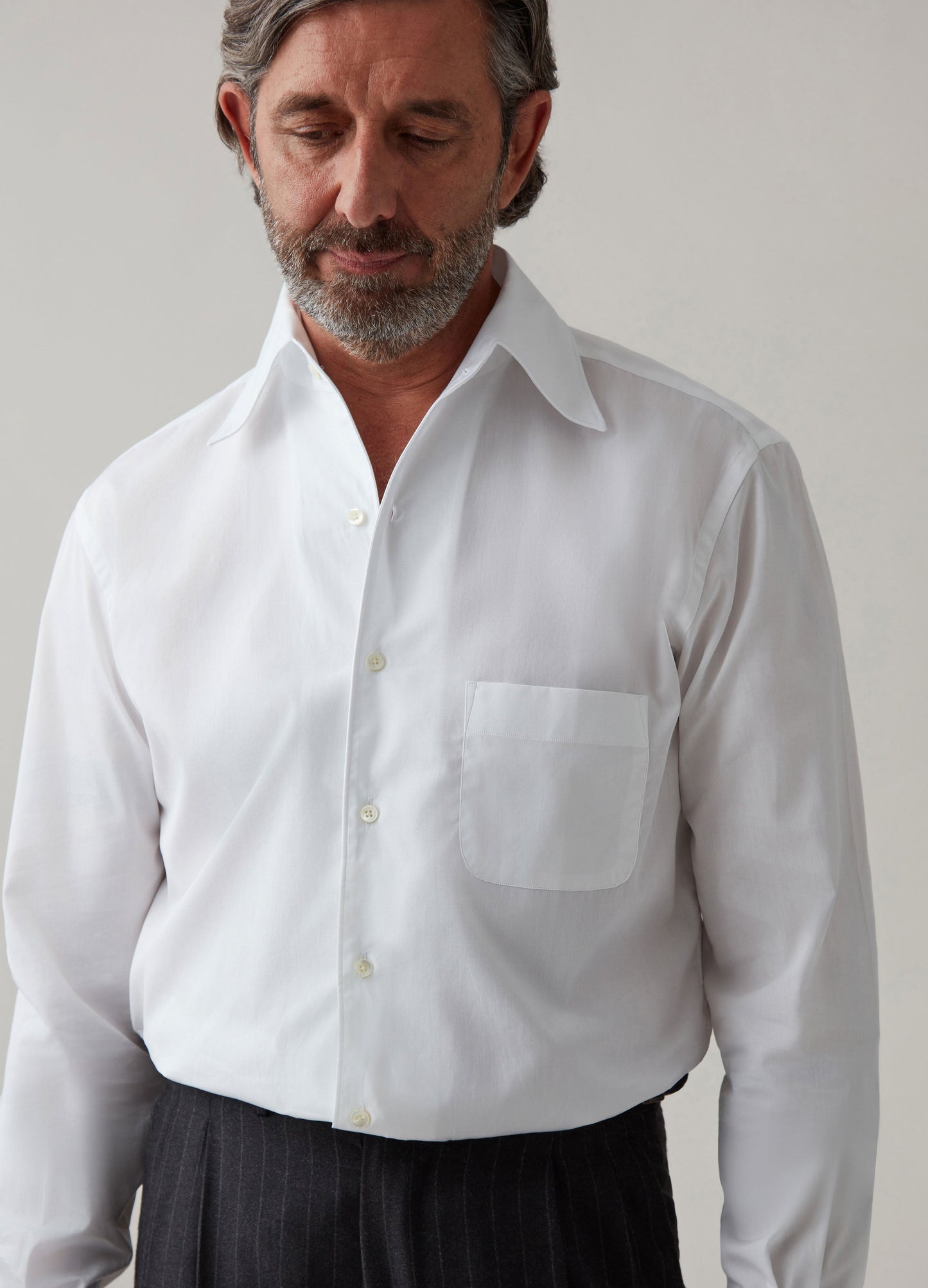Fabiano One Piece Collar Shirt - White Berg & Berg