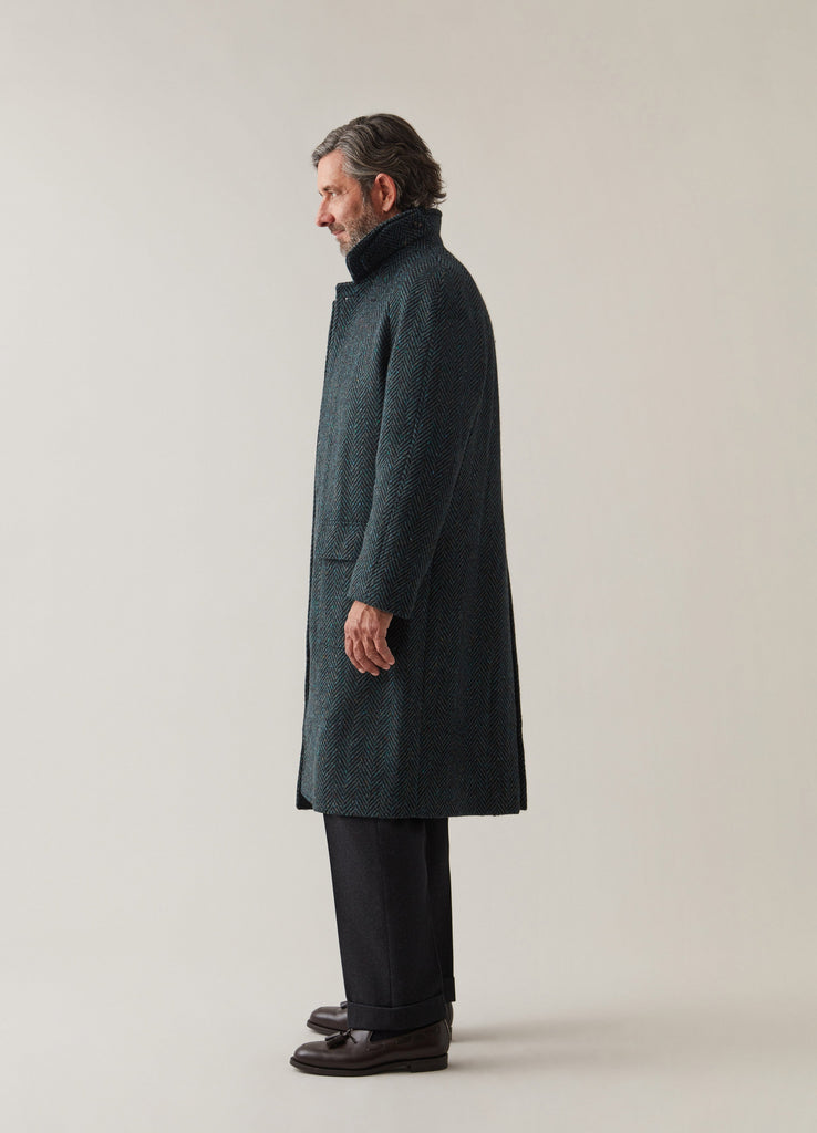 Nelson Tweed Raglan Coat Blue Berg & Berg