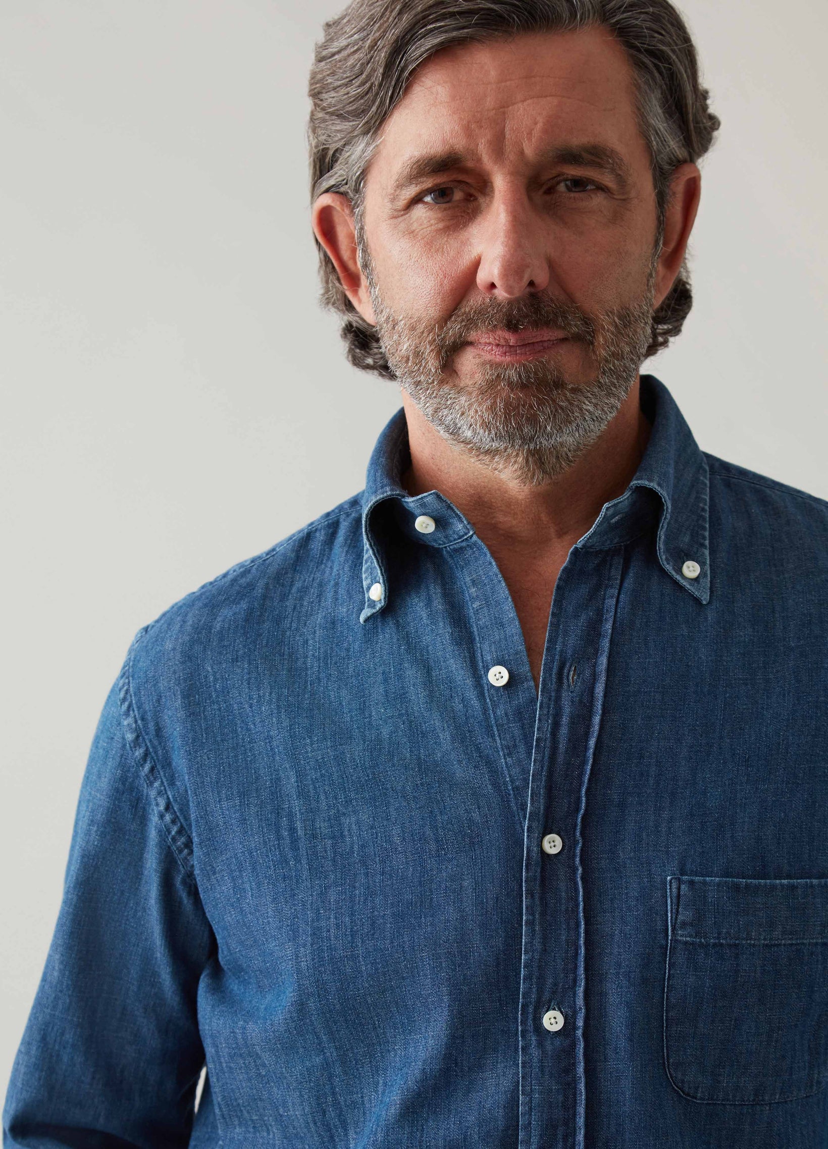 Ferdinand Button Down Shirt - Washed Denim Berg & Berg