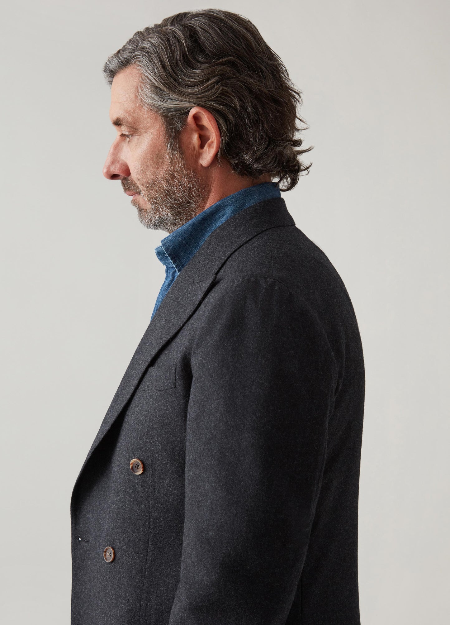 Dylan DB Flannel Blazer - Charcoal Berg & Berg