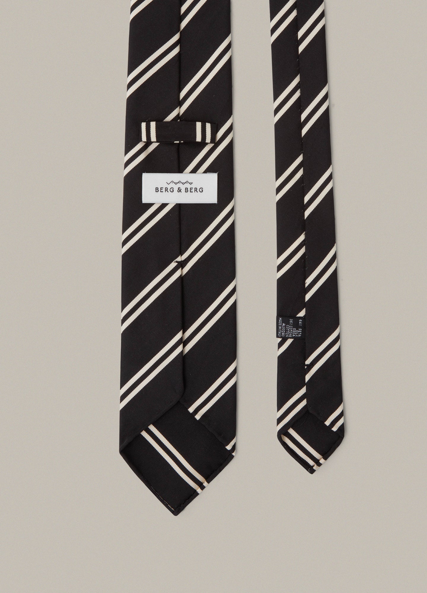 Mogador Stripe Tie - Black Berg & Berg
