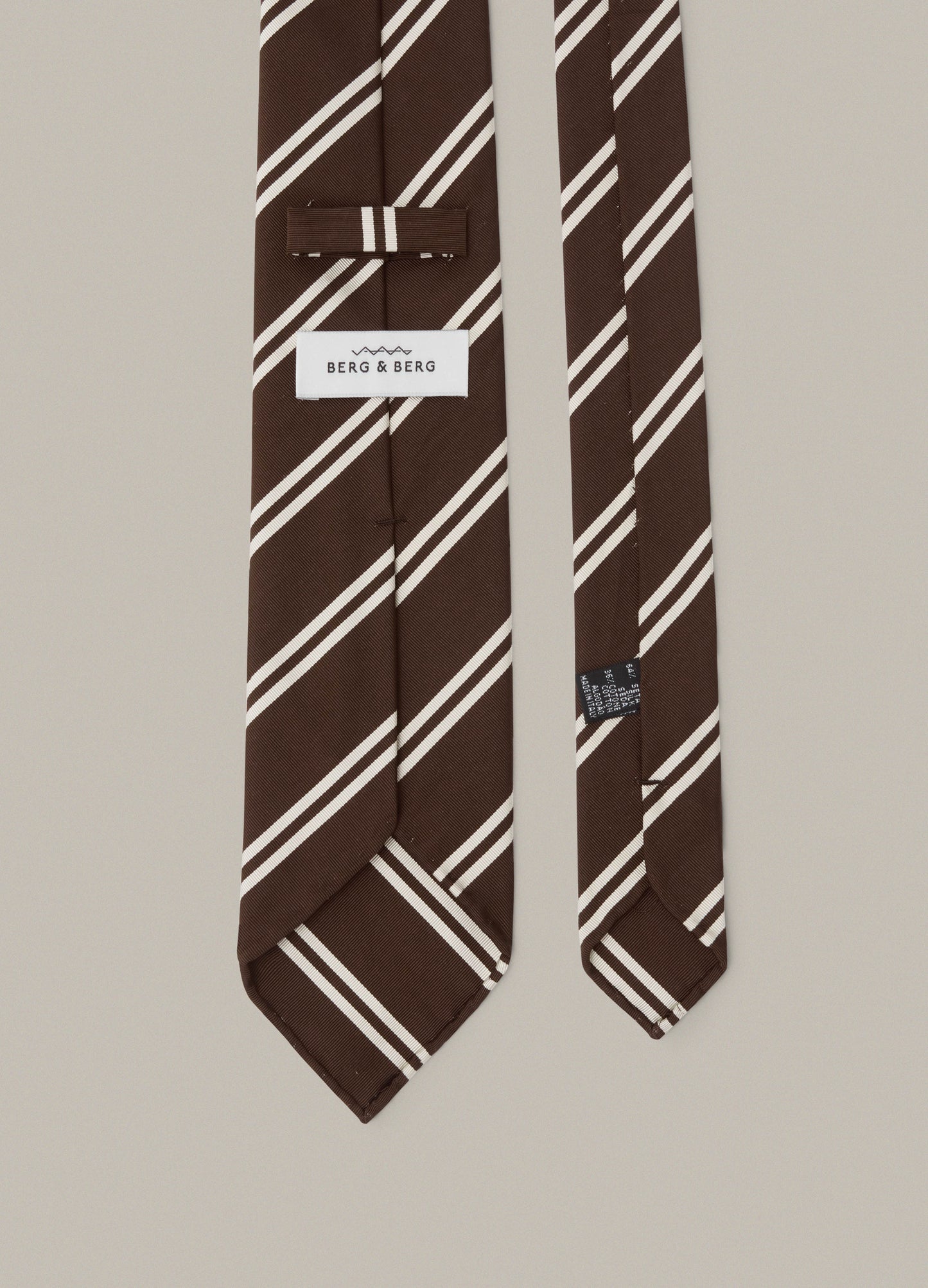 Mogador Stripe Tie - Brown Berg & Berg