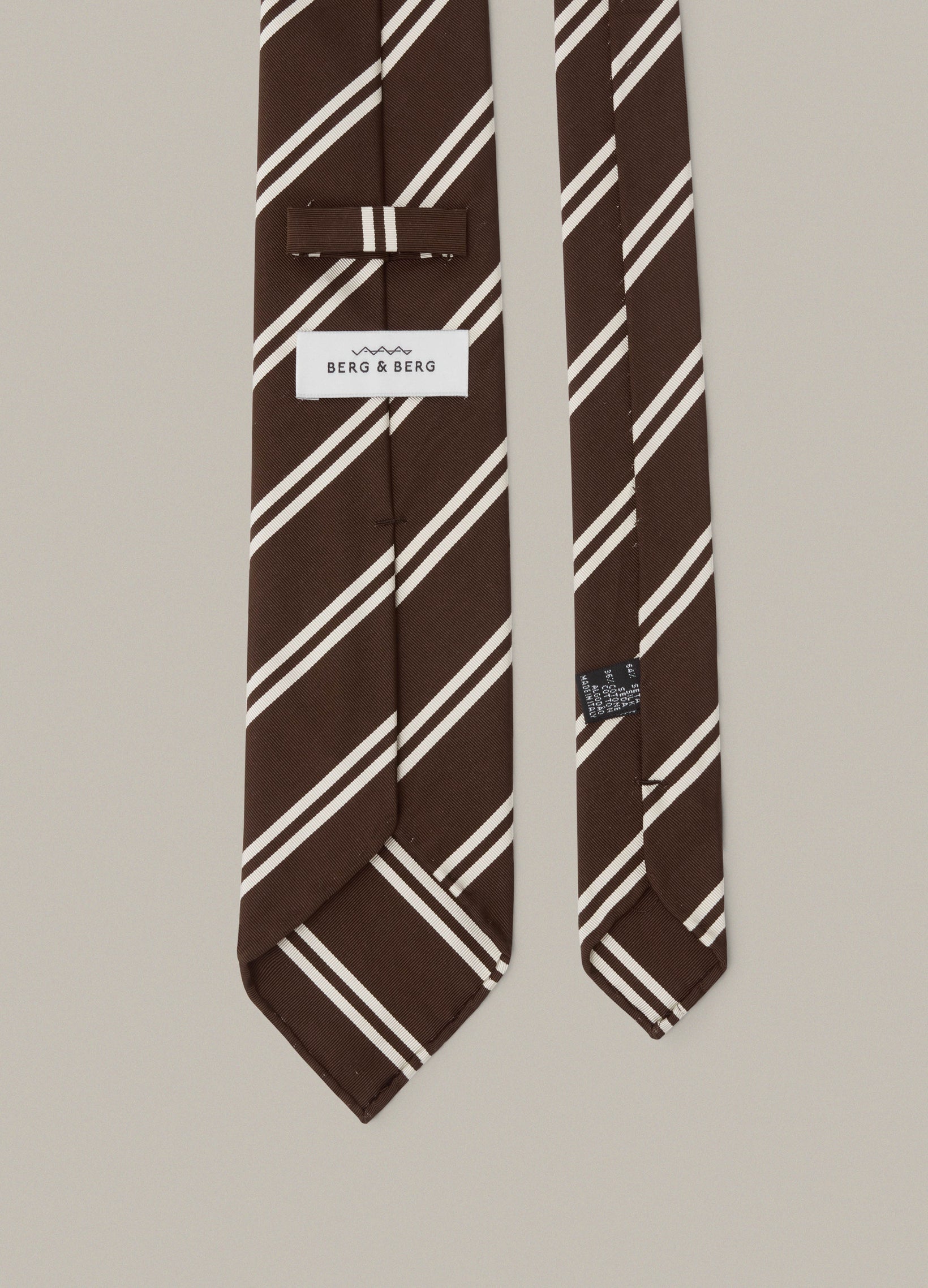 Mogador Stripe Tie - Brown Berg & Berg