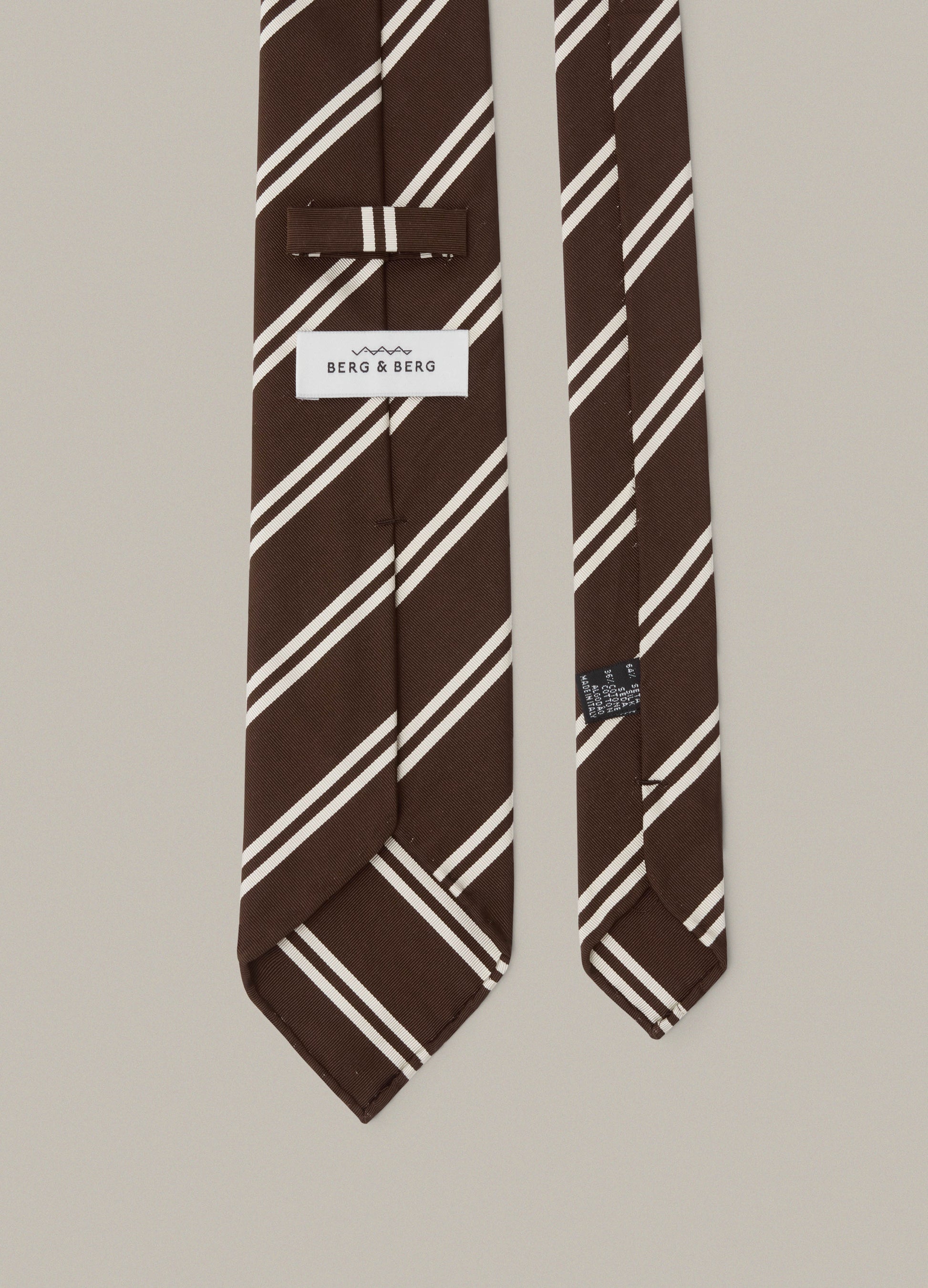 Mogador Stripe Tie - Brown Berg & Berg
