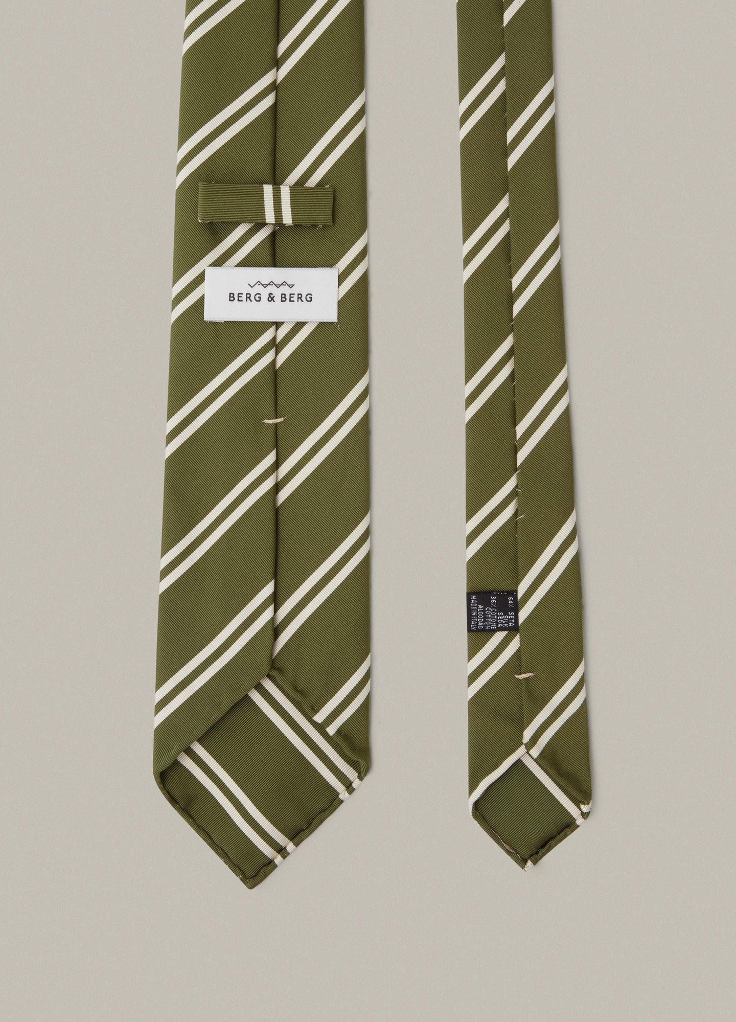 Mogador Stripe Tie - Green Berg & Berg