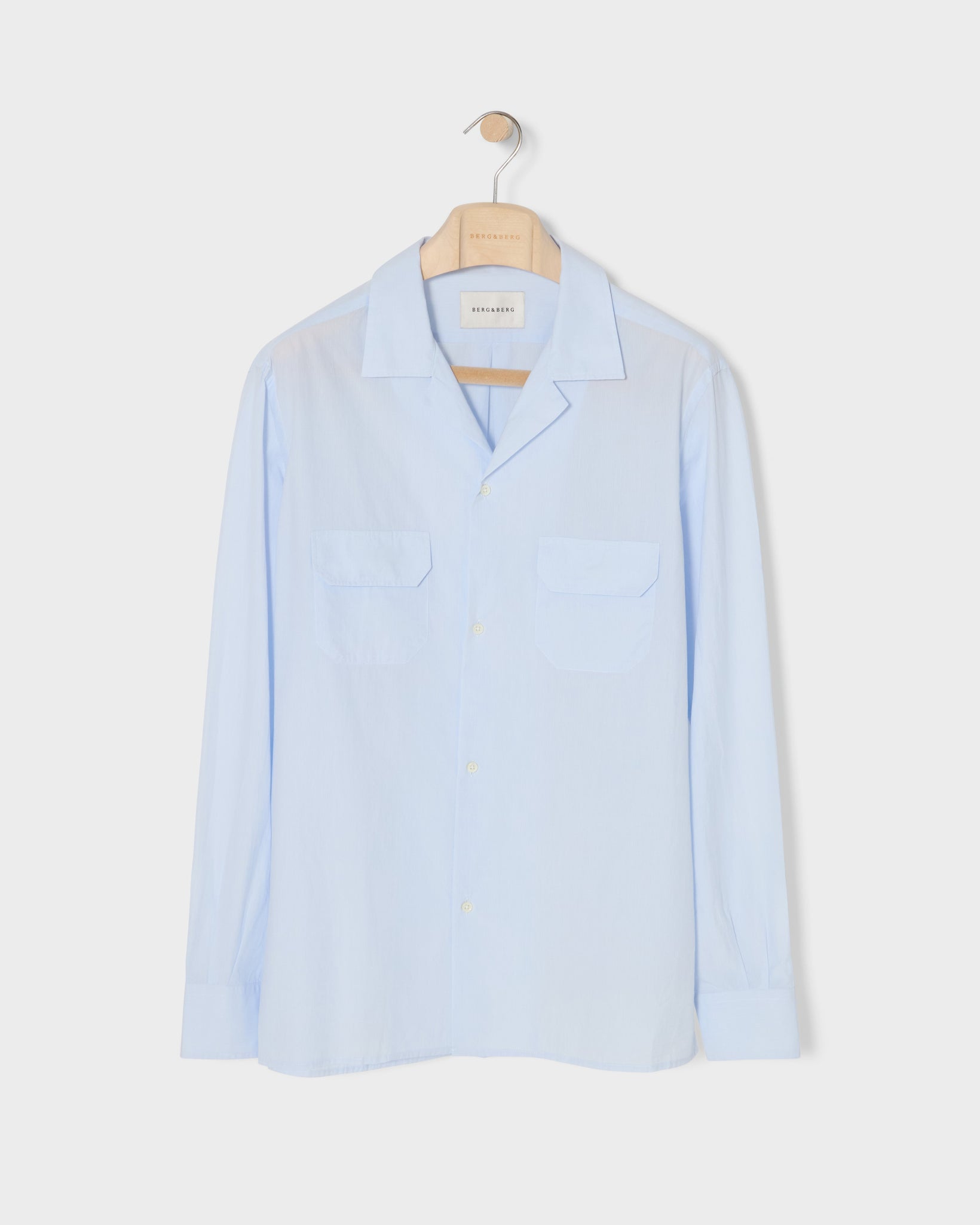 Fred Camp Collar Shirt - Light Blue Berg & Berg