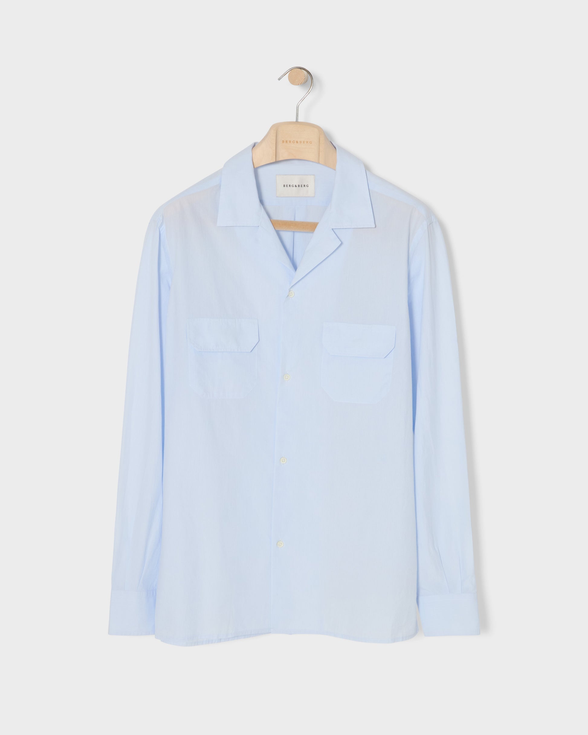 Fred Camp Collar Shirt - Light Blue Berg & Berg
