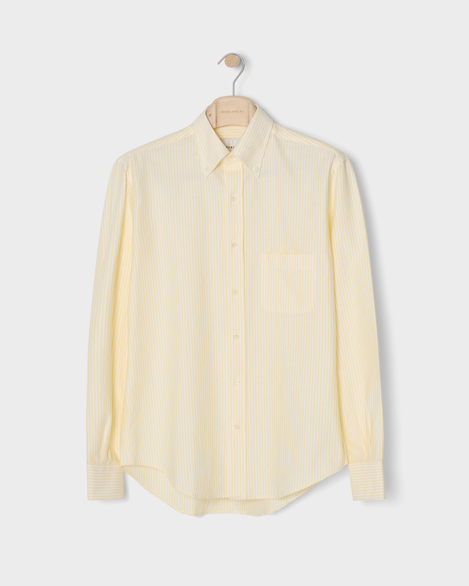 Ferdinand Oxford Button Down Shirt - White/Lemon Berg & Berg
